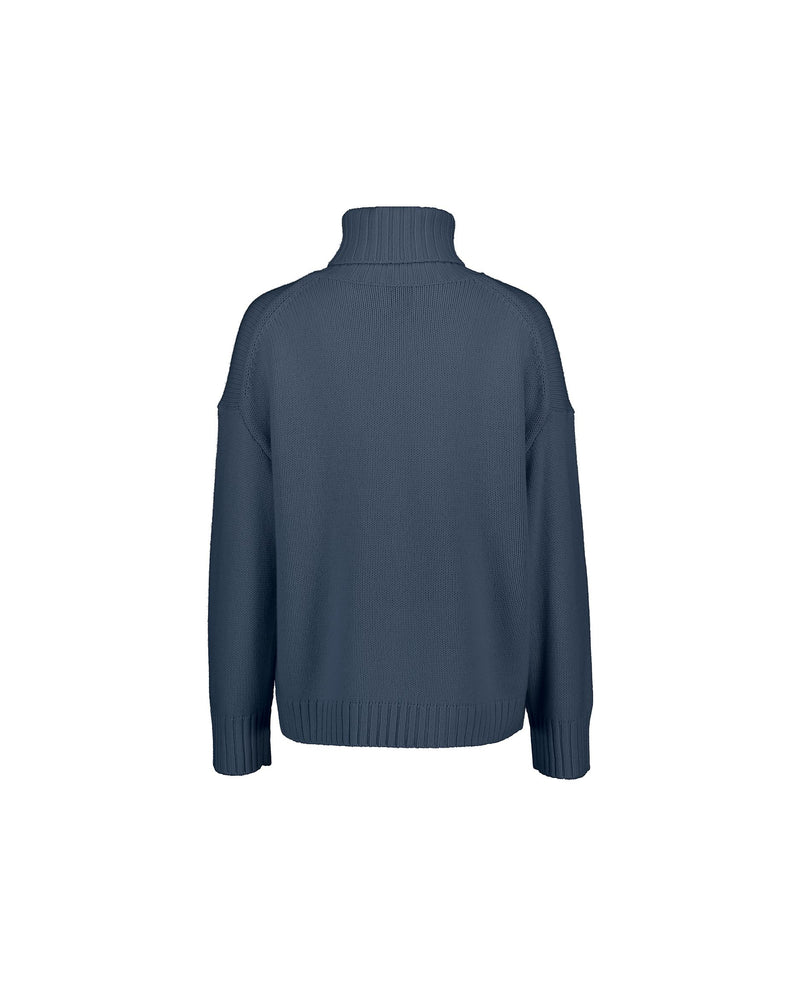 Allude Polo Neck in Denim Blue - SKULPT Dublin