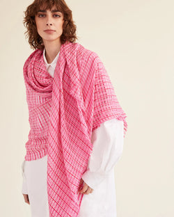 Trait Scarf in Raspberry Ripple - SKULPT Dublin