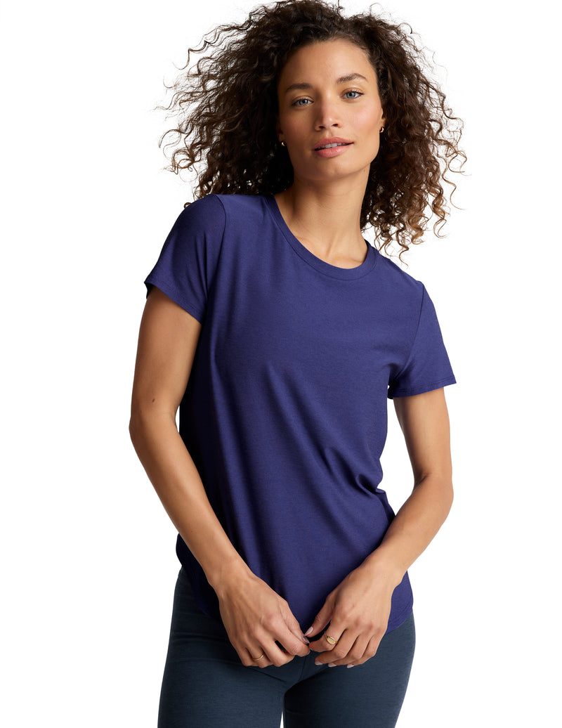 Beyond Yoga Short Sleeve Tee Blue Heather - SKULPT Dublin