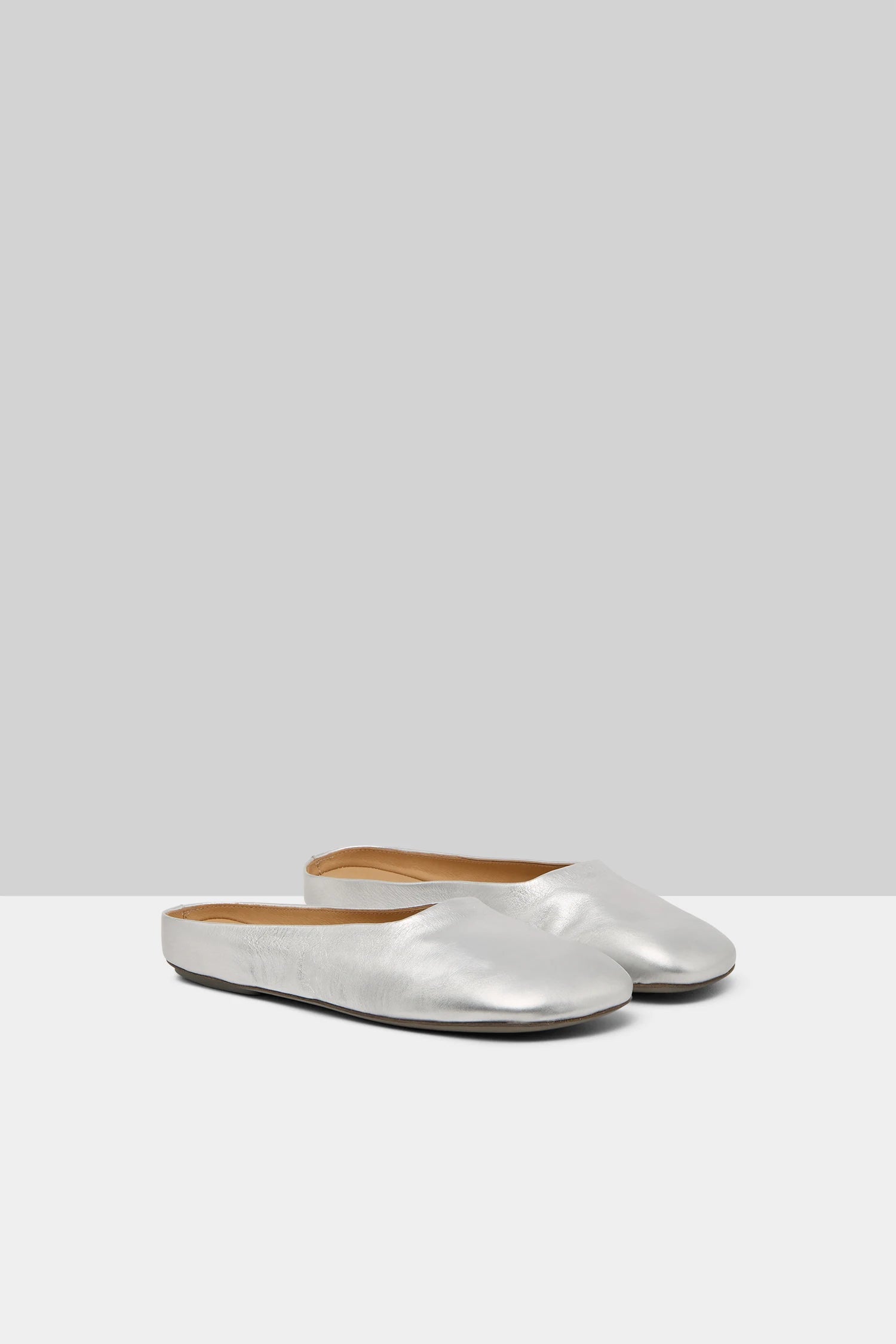 Marsell Ballerina Mules in Silver Foil - SKULPT Dublin
