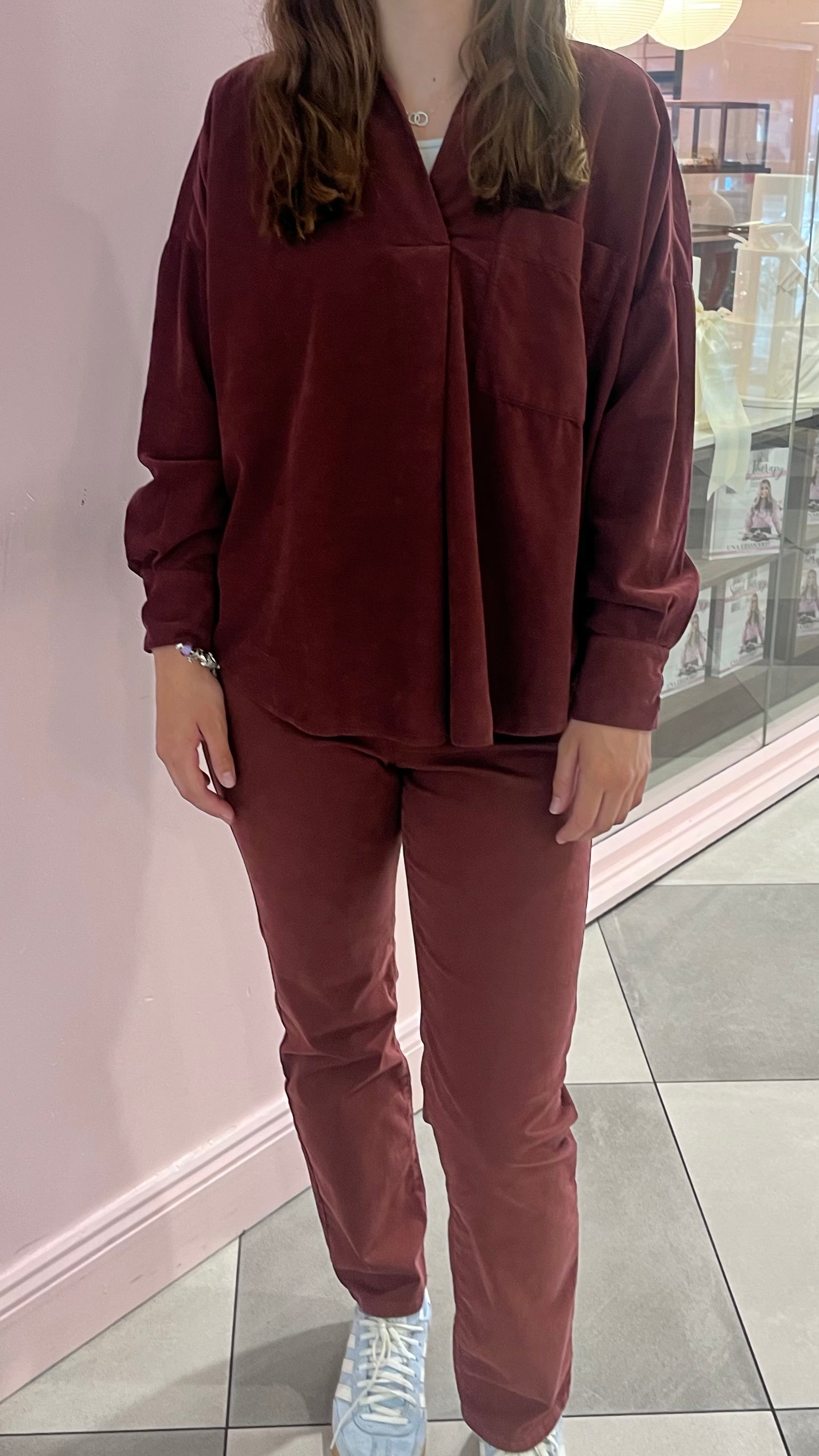 Mat de Misaine Cord Shirt in Mulberry - SKULPT Dublin