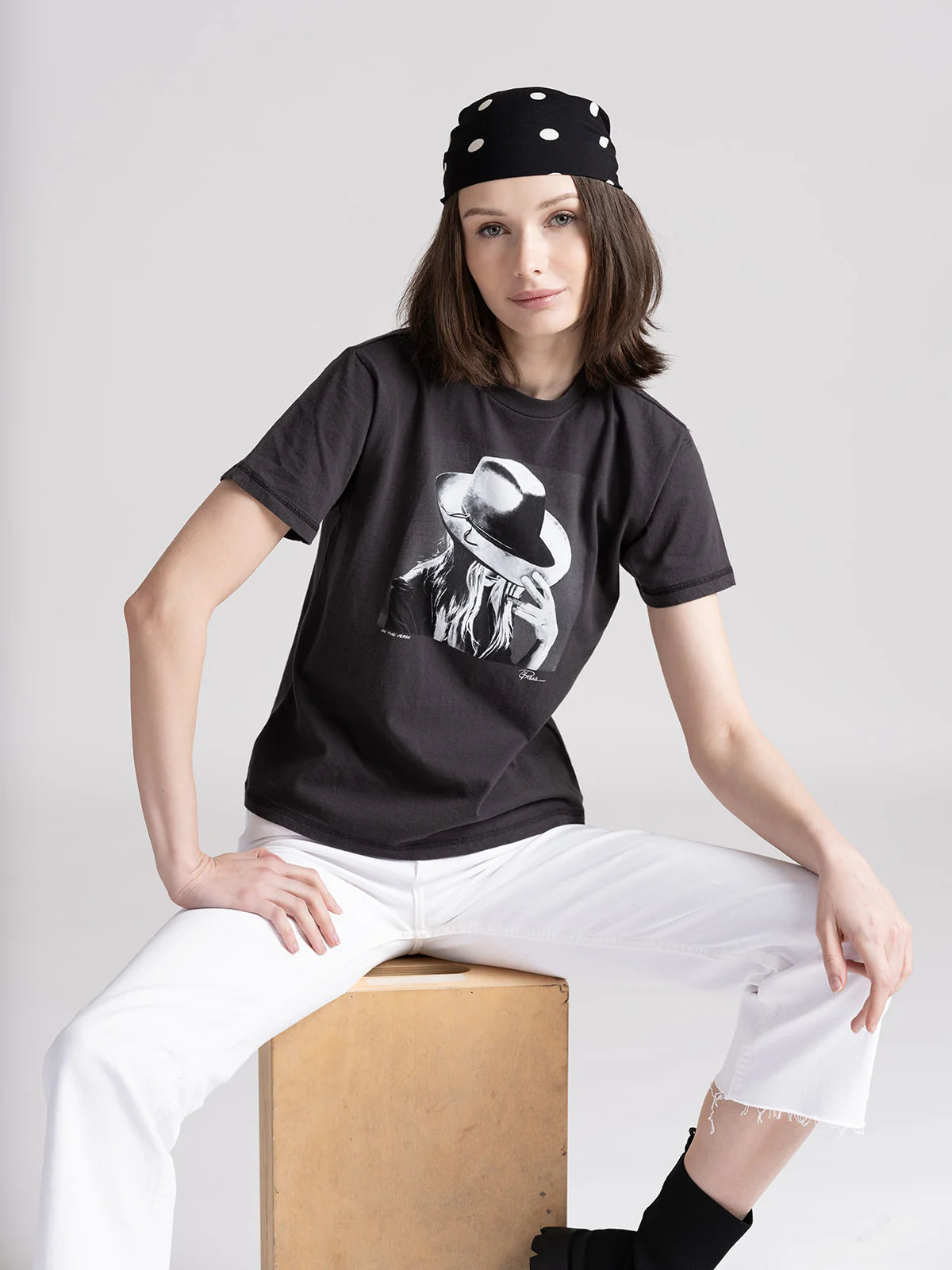 CPress Studio On The Verge Short Sleeve Tee in Worn Black - SKULPT Dublin
