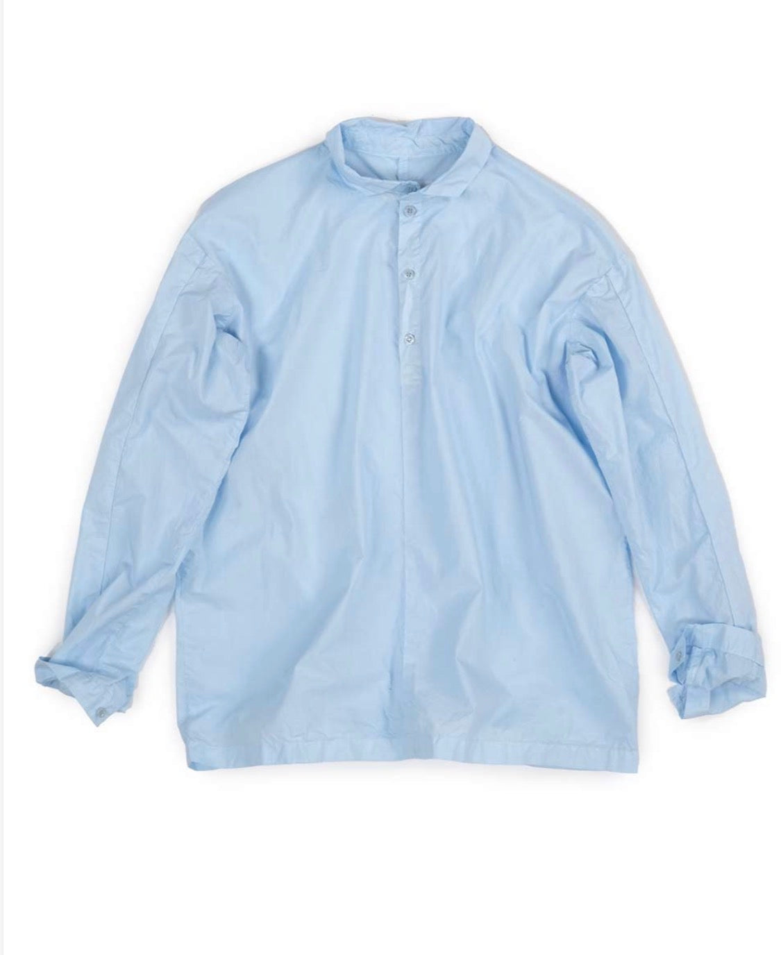 Manuelle Guibal Long Sleeve Cotton Shirt in Blue - SKULPT Dublin