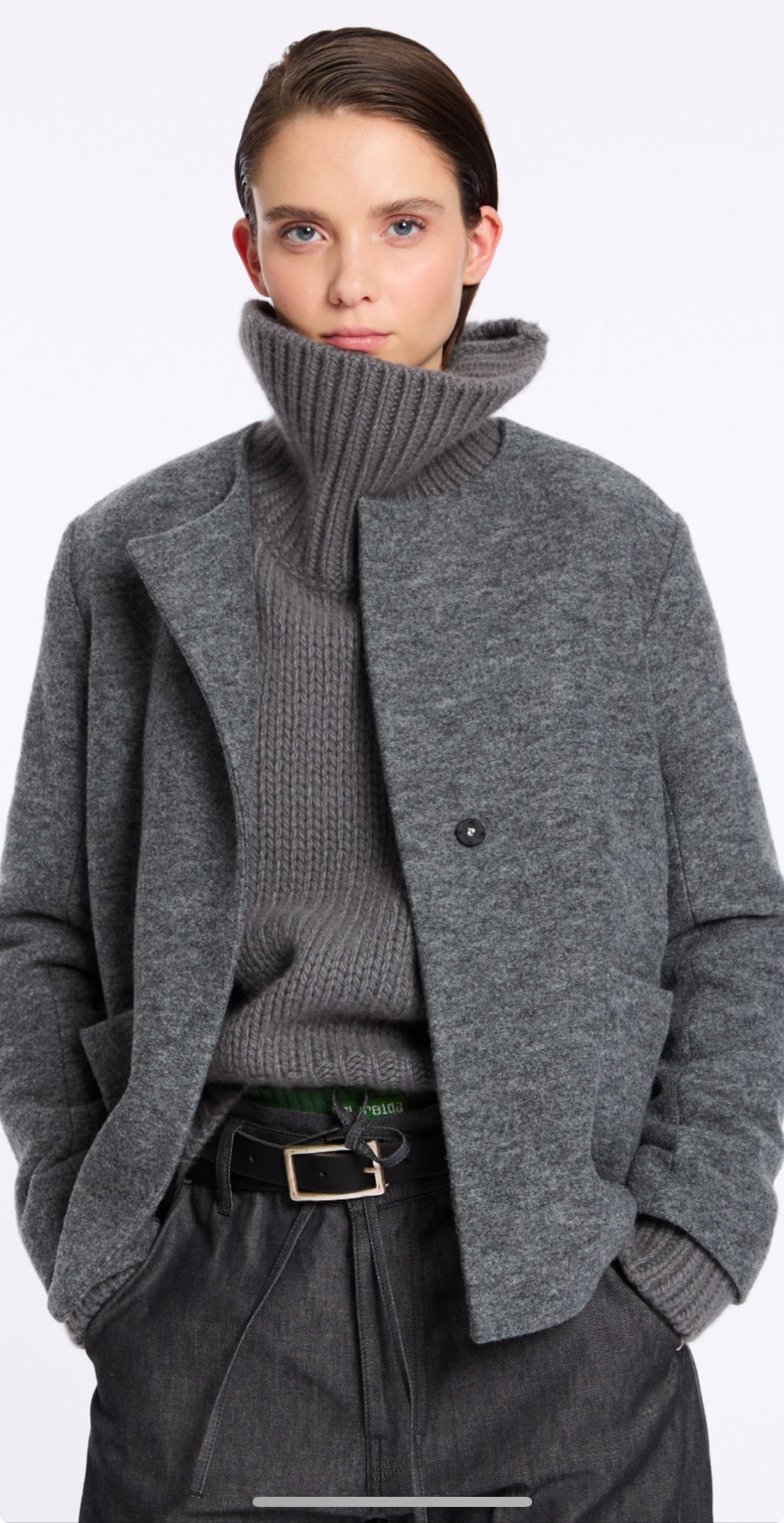 Lis Lareida Chunky Knit Cashmere Jumper in Grey - SKULPT Dublin