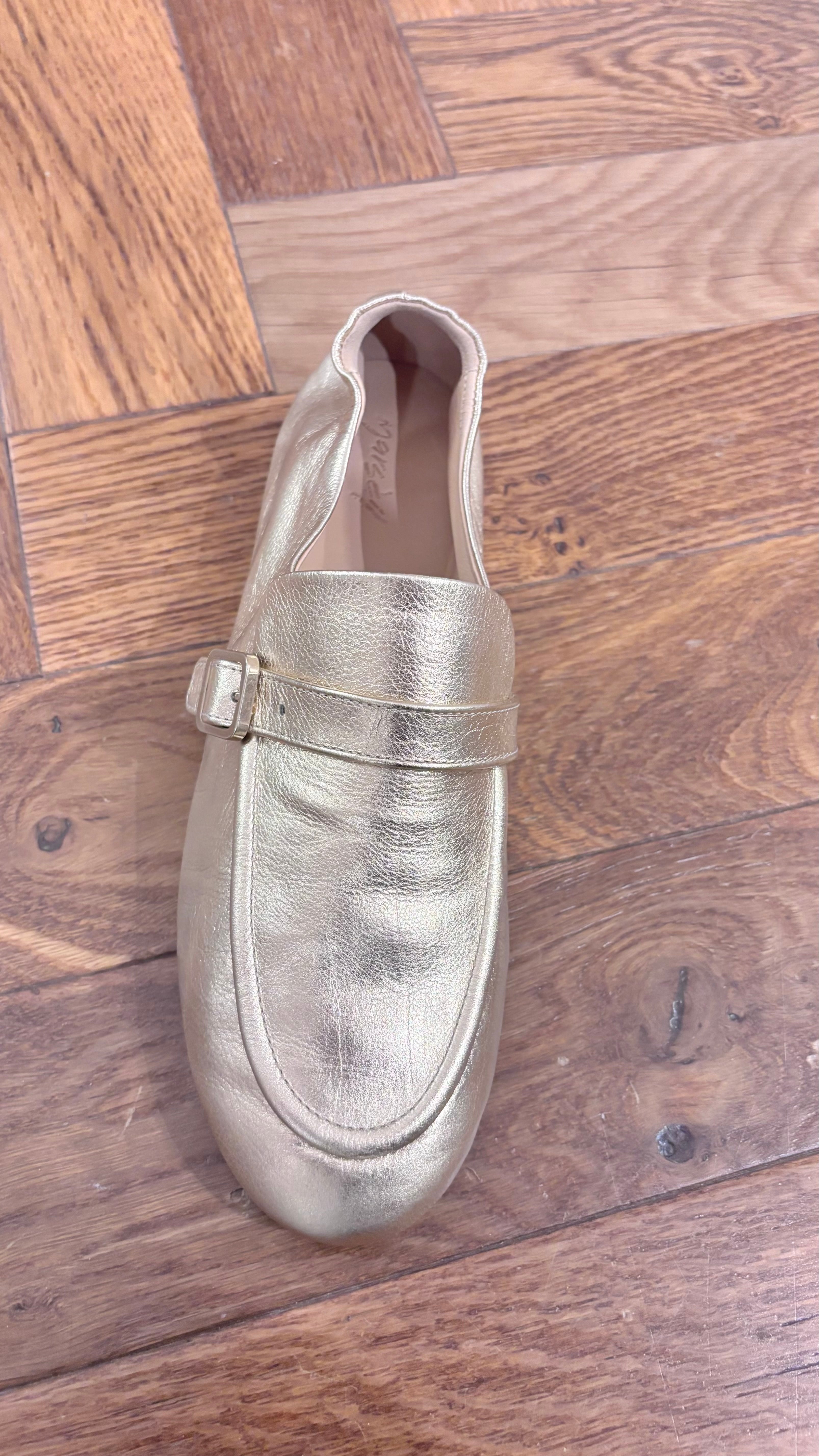 Marsell Leather Loafer in Platinum Foil - SKULPT Dublin