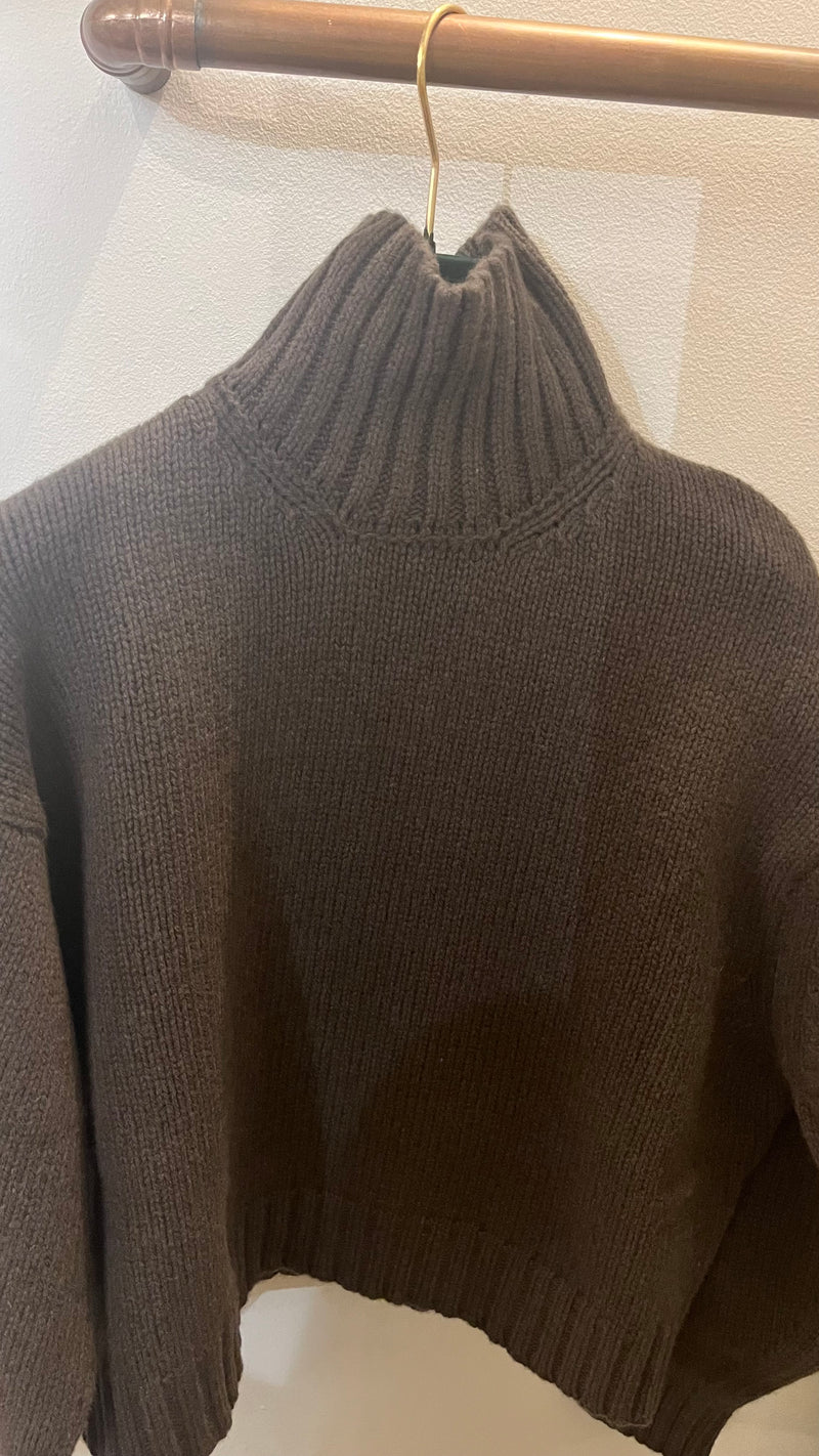 Hache Polo Neck Jumper in Military - SKULPT Dublin