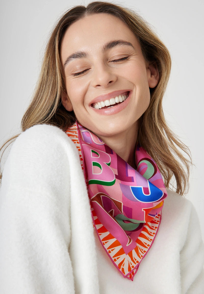 Codello Small Silk Scarf ABC Pink