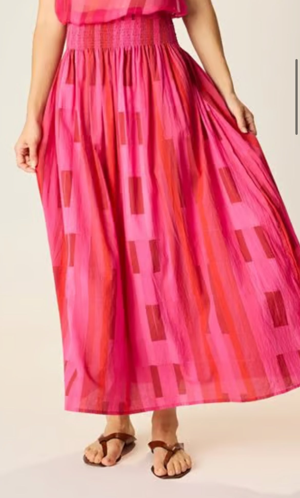 Natalie Martin Long Silk Skirt in Pink Sea Glass - SKULPT Dublin