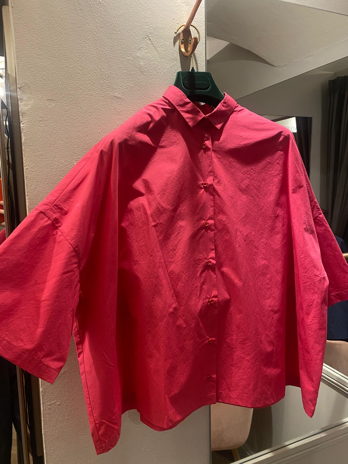 ApuntoB Short Sleeve Shirt in Rasberry - SKULPT Dublin