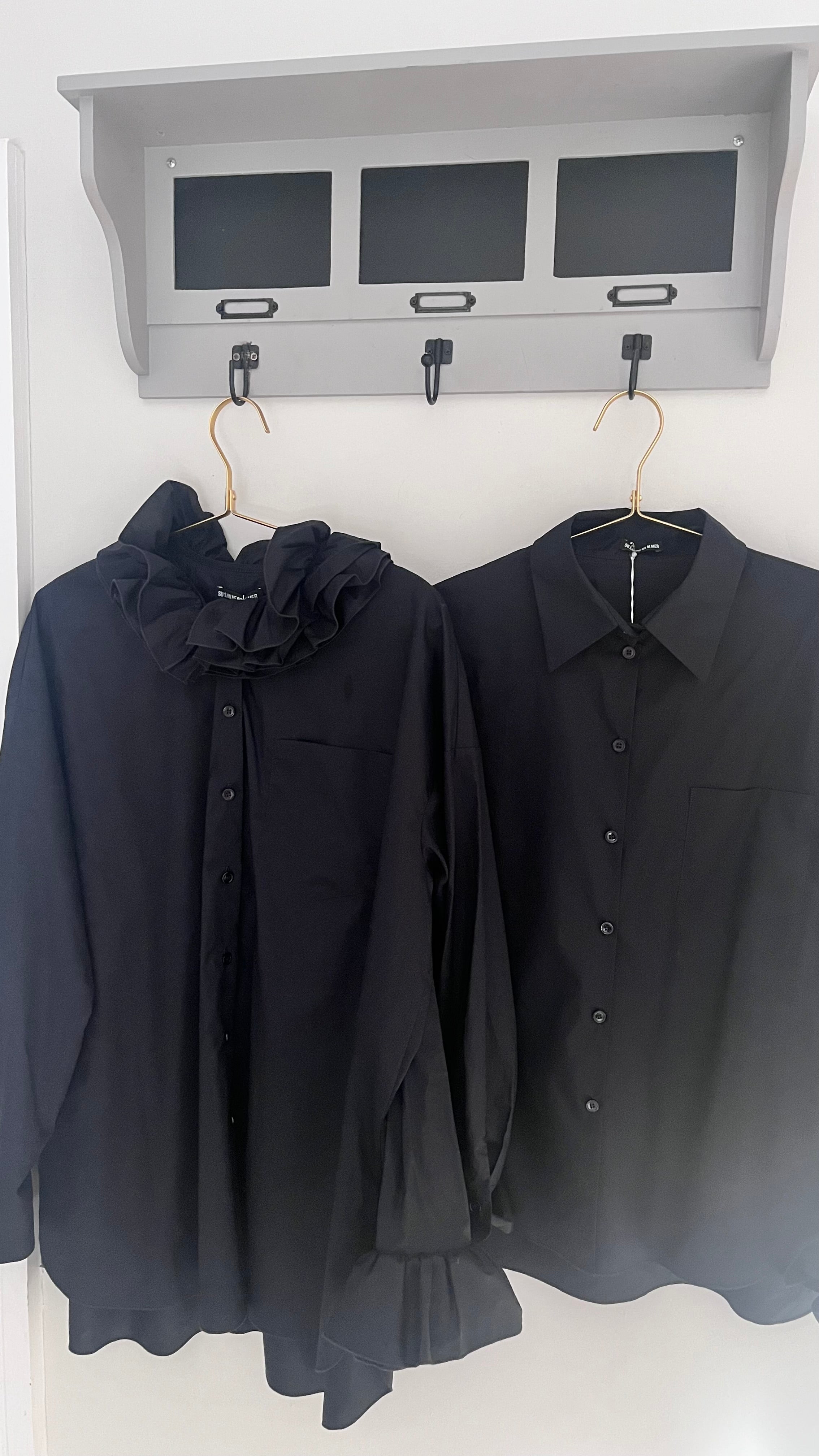 Susanne Bommer Frill Collar Shirt in Navy - SKULPT Dublin
