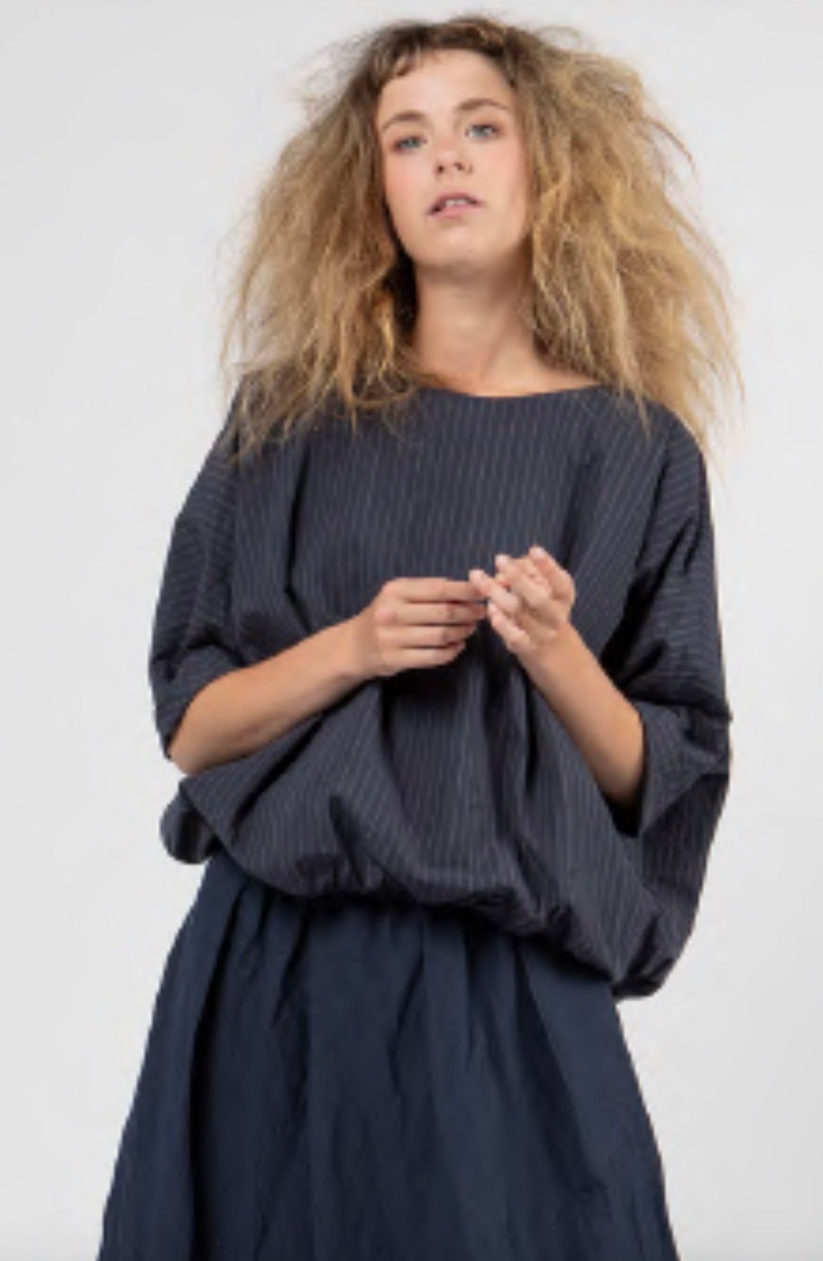 Apuntob Short Sleeve Top in Navy - SKULPT Dublin