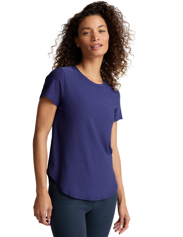 Beyond Yoga Short Sleeve Tee Blue Heather - SKULPT Dublin