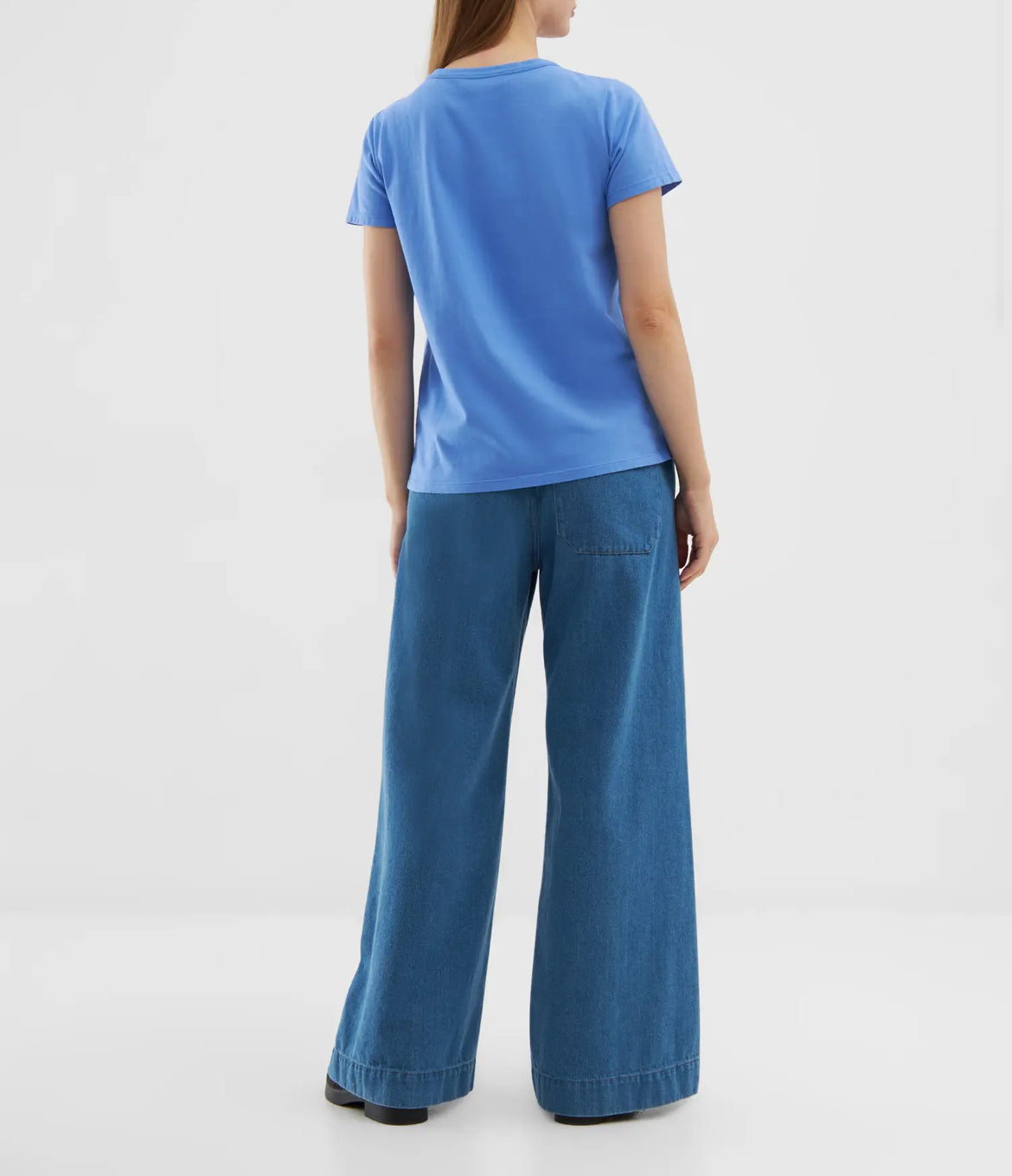 SoS Round Neck Short Sleeve Tee in Blue - SKULPT Dublin