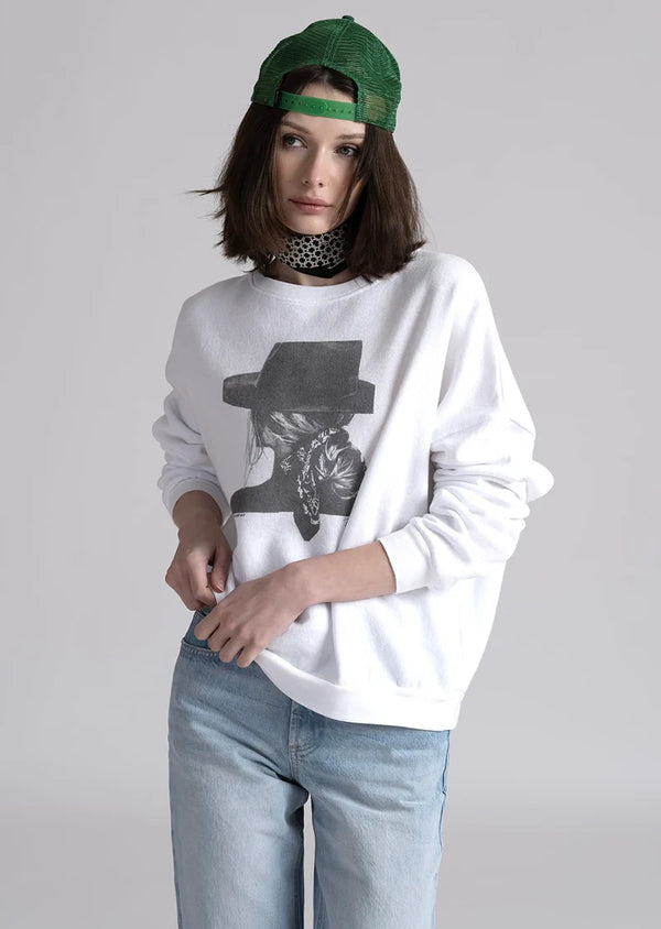 CPress Studio Come and Go Sweatshirt in Worn White - SKULPT Dublin