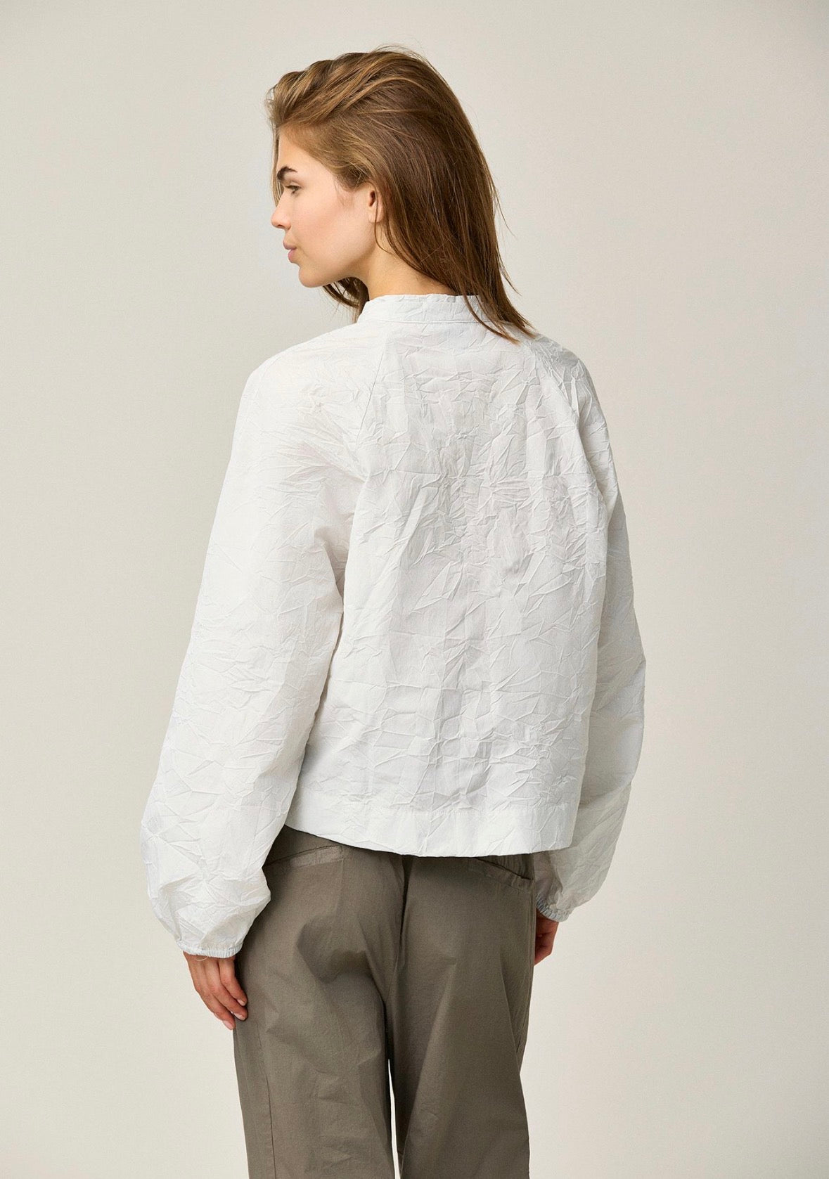 KristenseN Du Nord Crinkle Top in Khaki - SKULPT Dublin