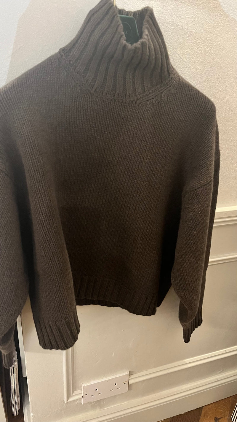 Hache Polo Neck Jumper in Military - SKULPT Dublin