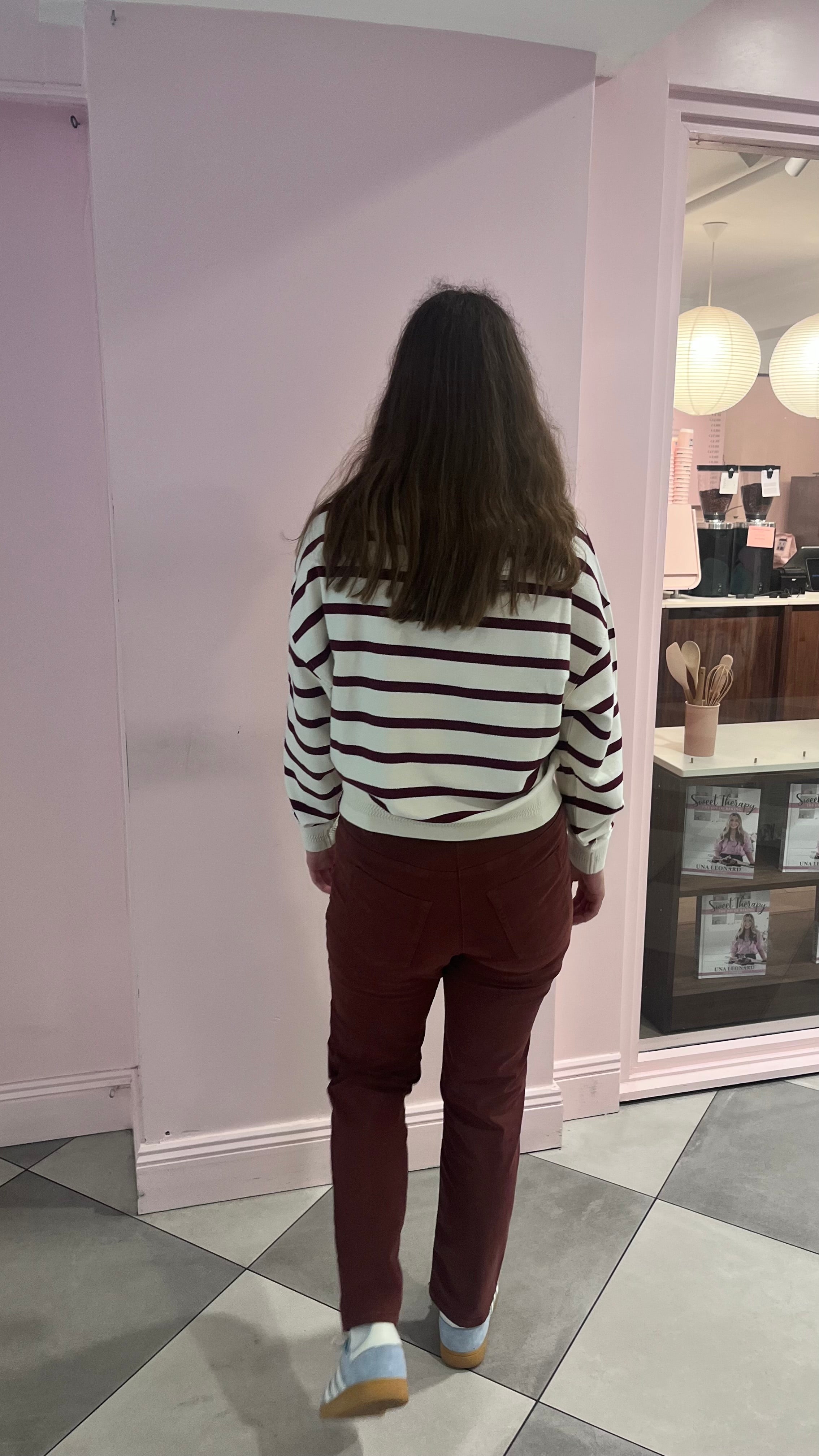 Mat de Misaine Sweatshirt Cream with Mulberry Stripe - SKULPT Dublin