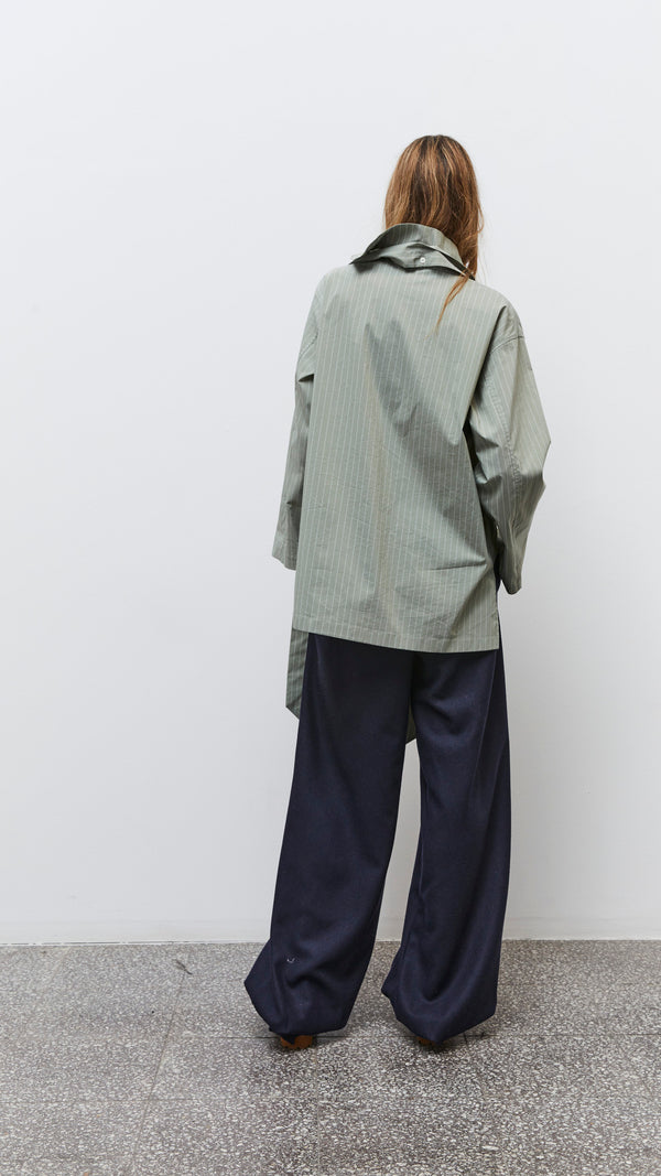 Jejia Oscar Shirt in Green Stripe - SKULPT Dublin