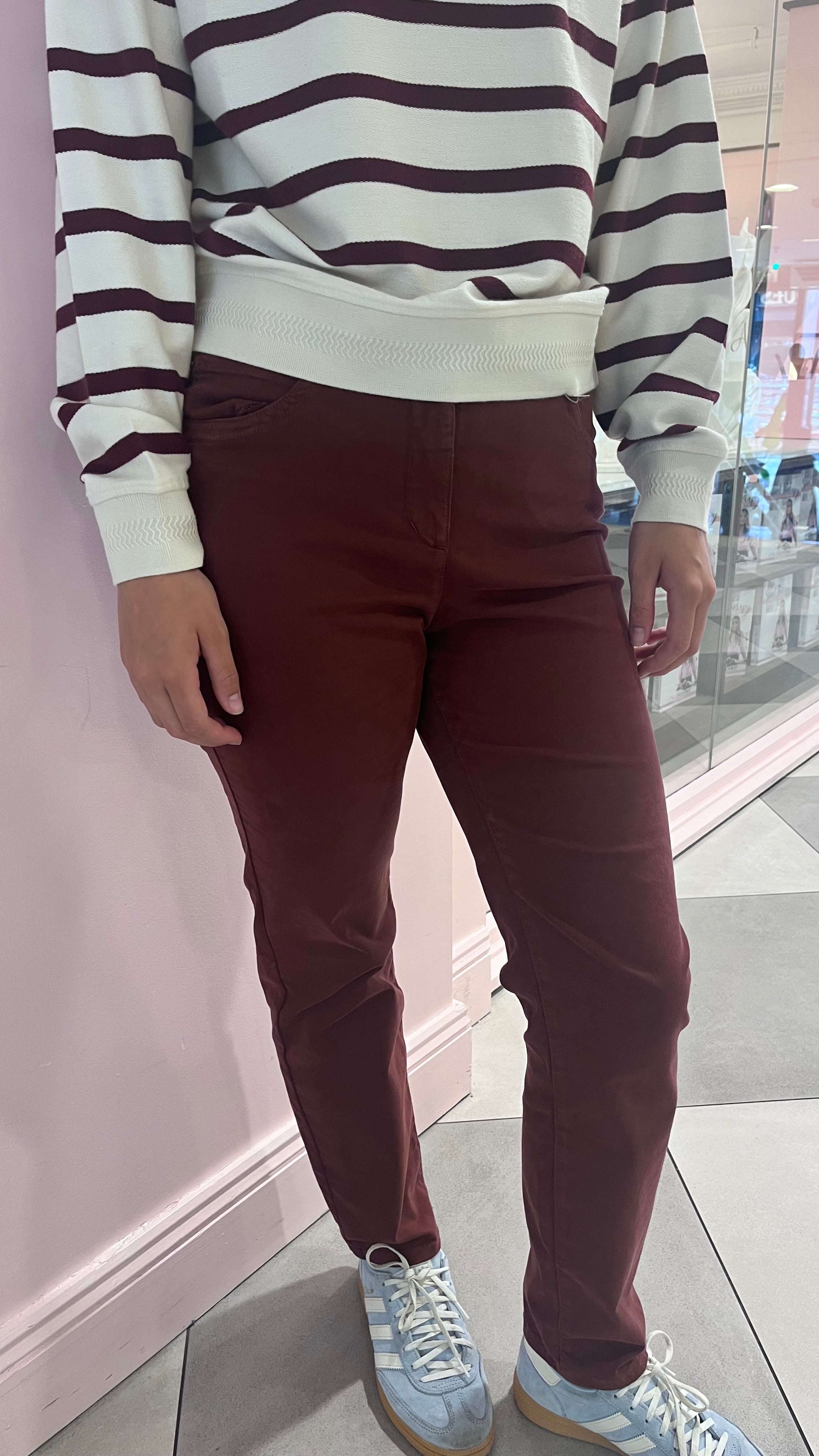 Mat de Misaine Sweatshirt Cream with Mulberry Stripe - SKULPT Dublin