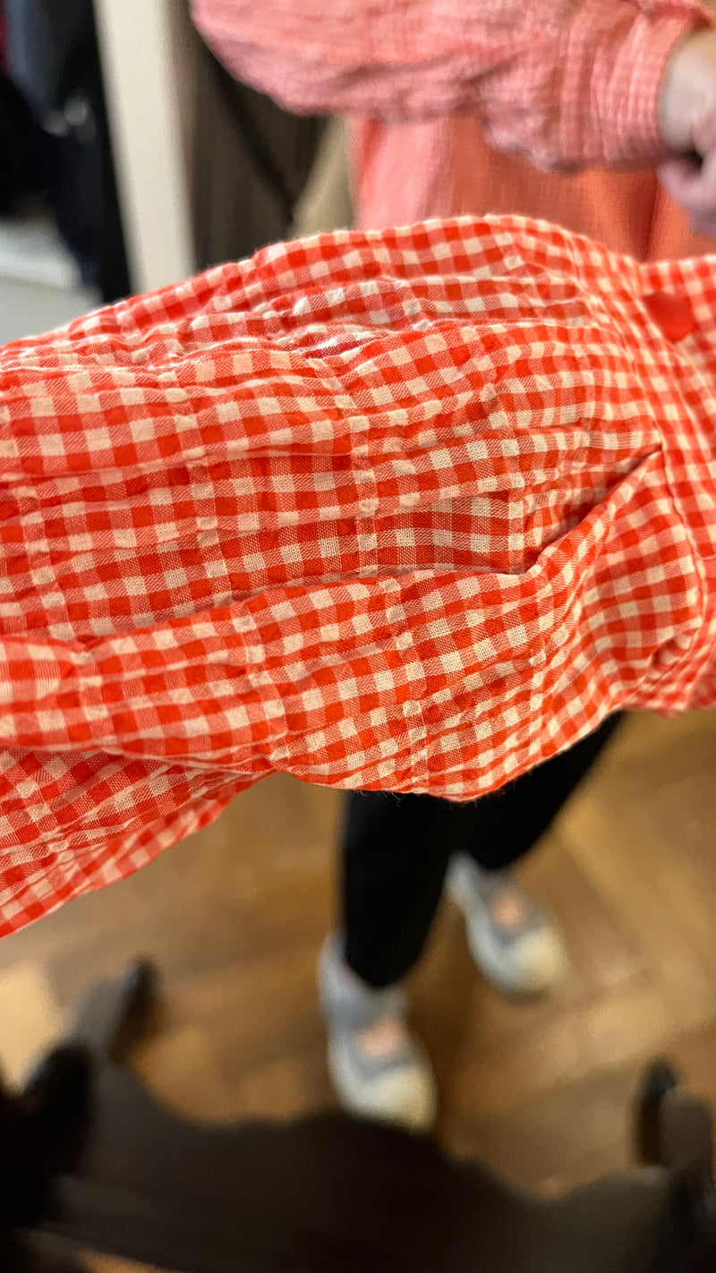 Apuntob Gingham Shirt in Natural Poppy - SKULPT Dublin