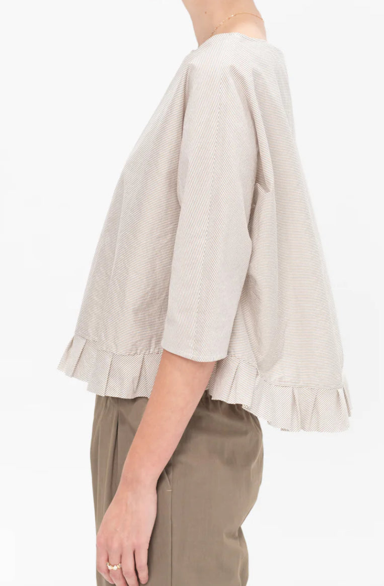 Apuntob Long Sleeve Top in Ecru - SKULPT Dublin