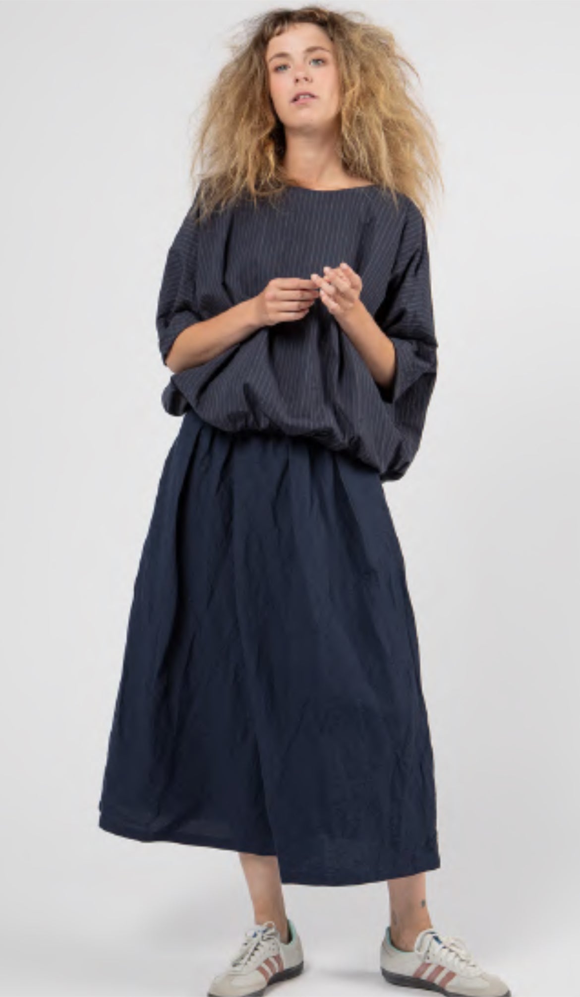 Apuntob Short Sleeve Top in Navy - SKULPT Dublin