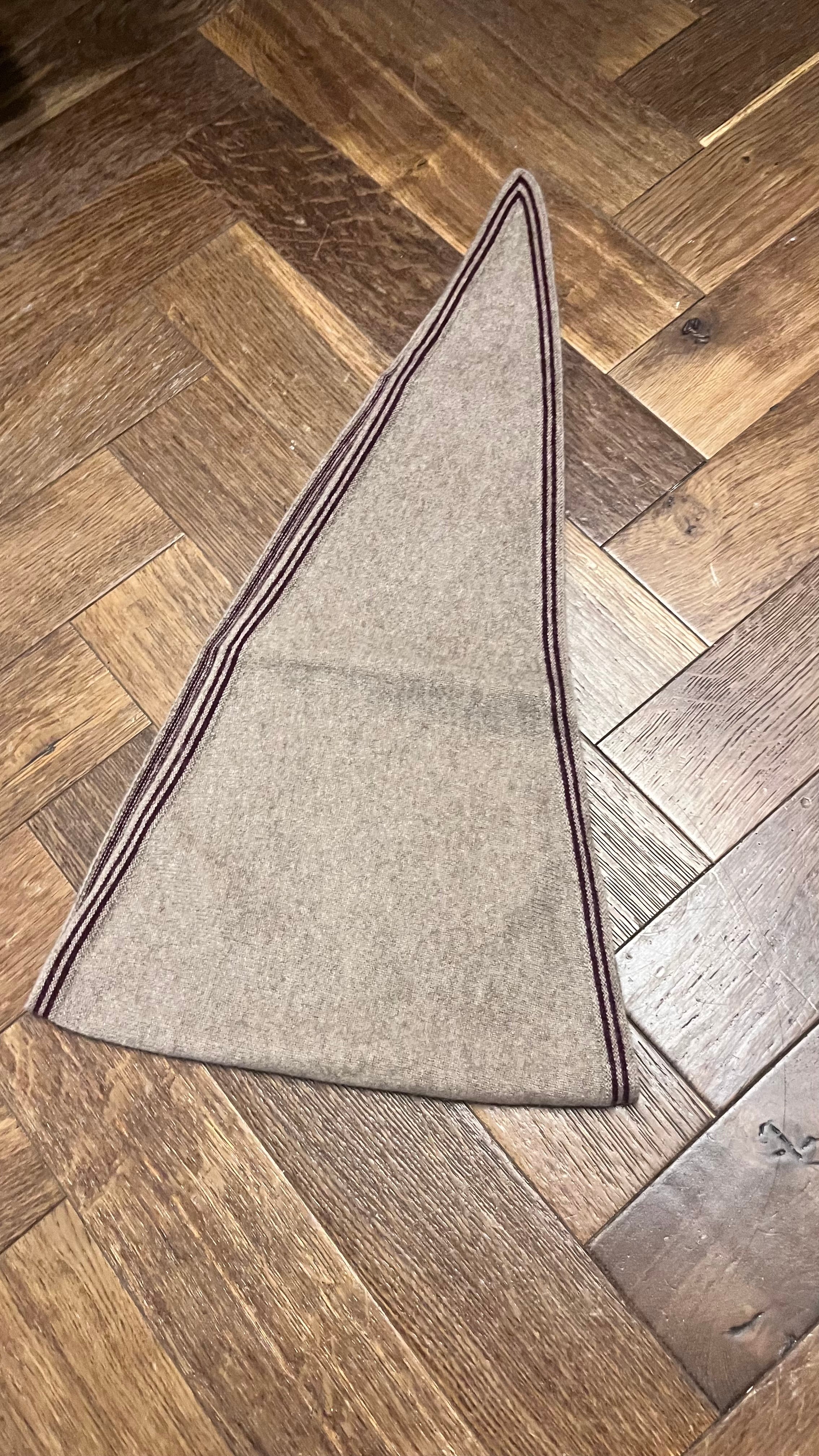 Oats & Rice Scarf in Taupe and Bordeaux - SKULPT Dublin