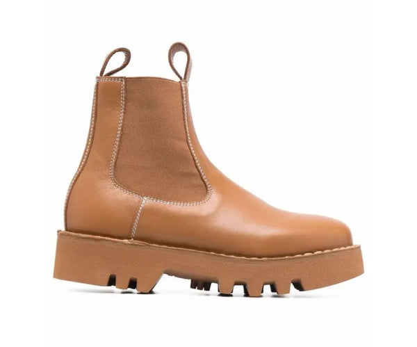 Sofie D'Hoore Foal Chunky Boots in Tan - SKULPT Dublin