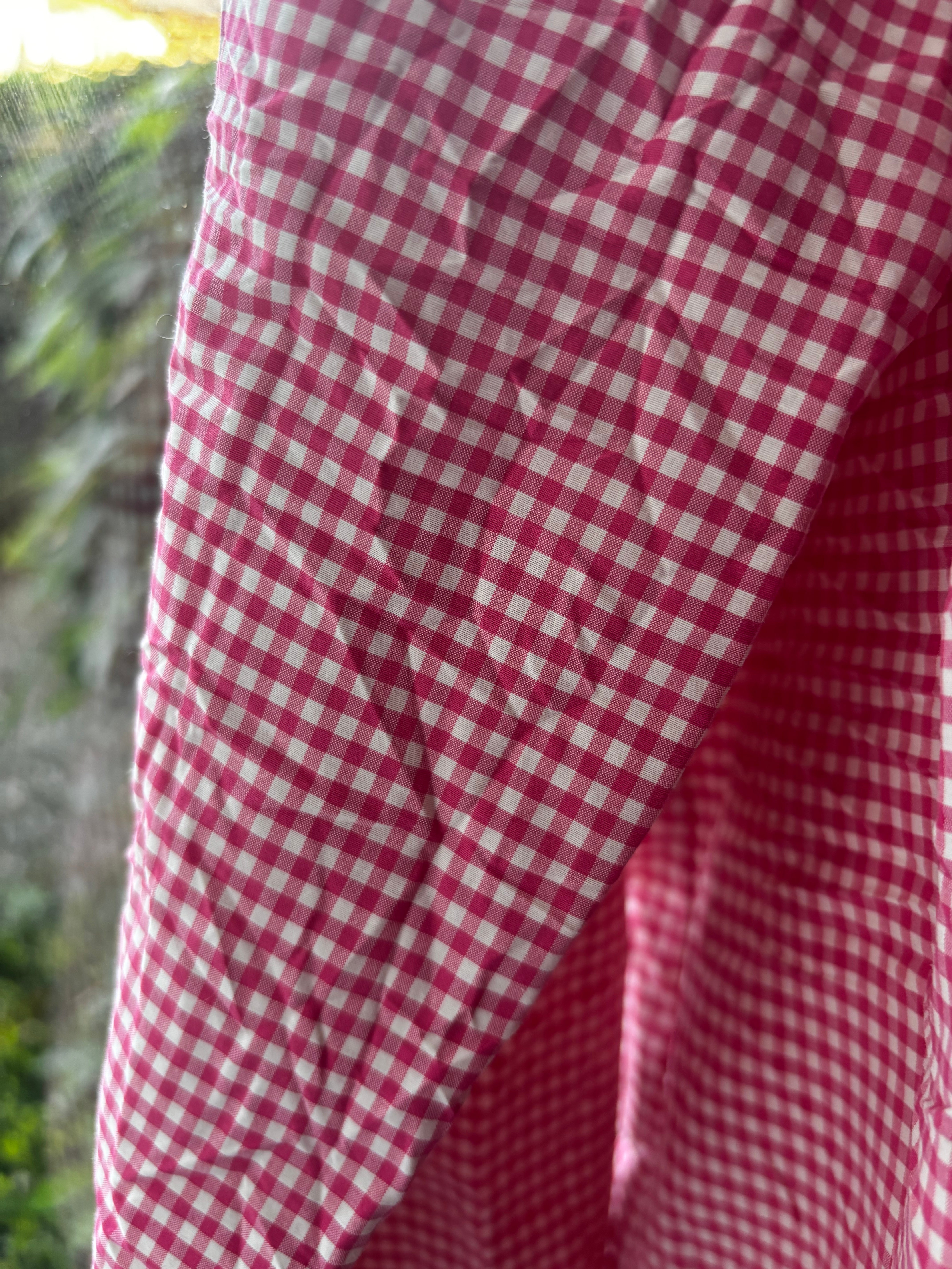 Apuntob Long Sleeve Shirt in Raspberry Gingham - SKULPT Dublin