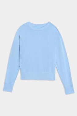 Splits59 Sonja Warm Up Long Sleeve Sweater in Sky - SKULPT Dublin