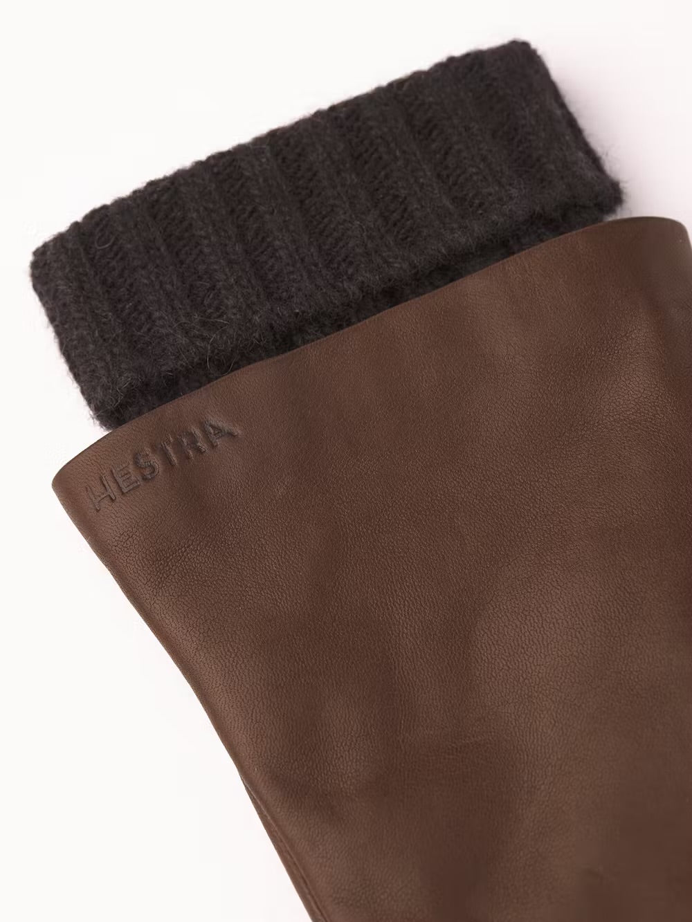 Hestra Leather Gloves with Wool Lining Dark Chestnut - SKULPT Dublin