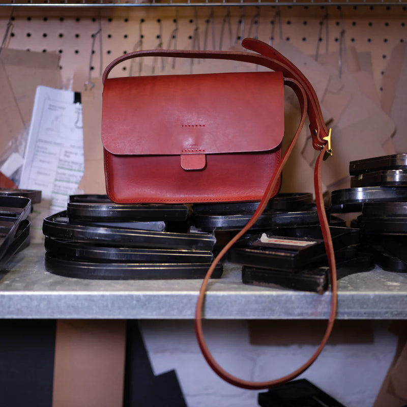 Kate Sheridan Crossbody Tab Handbag in Redcurrant - SKULPT Dublin