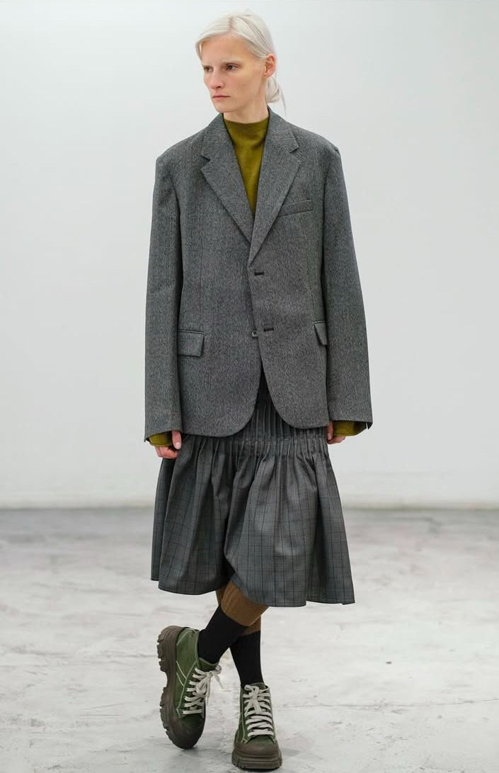 Sofie D'Hoore Wool Skirt in Prince of wales check - SKULPT Dublin