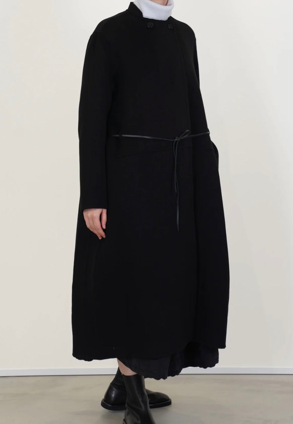 Manuelle Guibal Cashmere Coat in Black - SKULPT Dublin