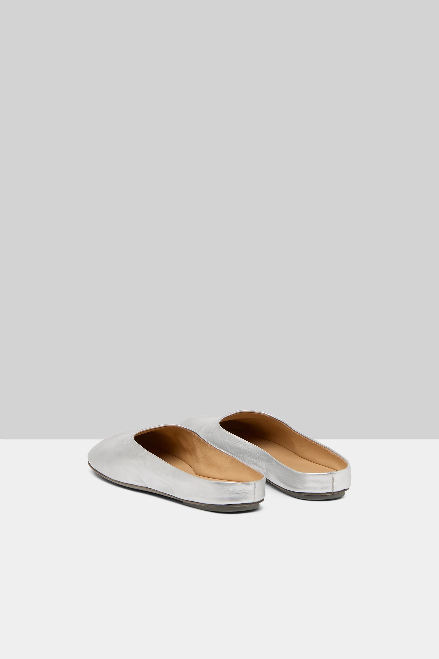 Marsell Ballerina Mules in Silver Foil - SKULPT Dublin