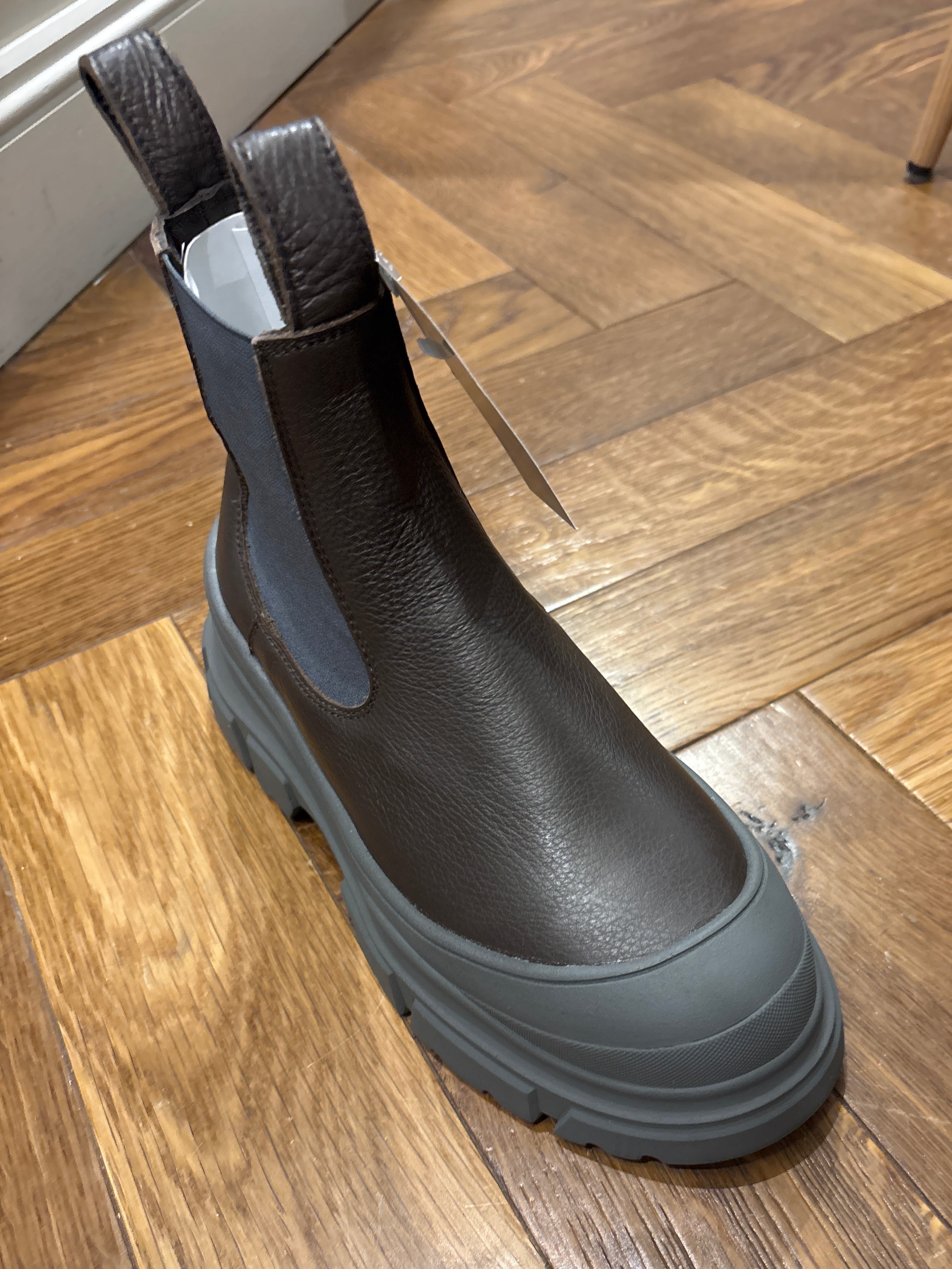 Sofie D'Hoore Chunky Outsole Leather Boot in Praline - SKULPT Dublin