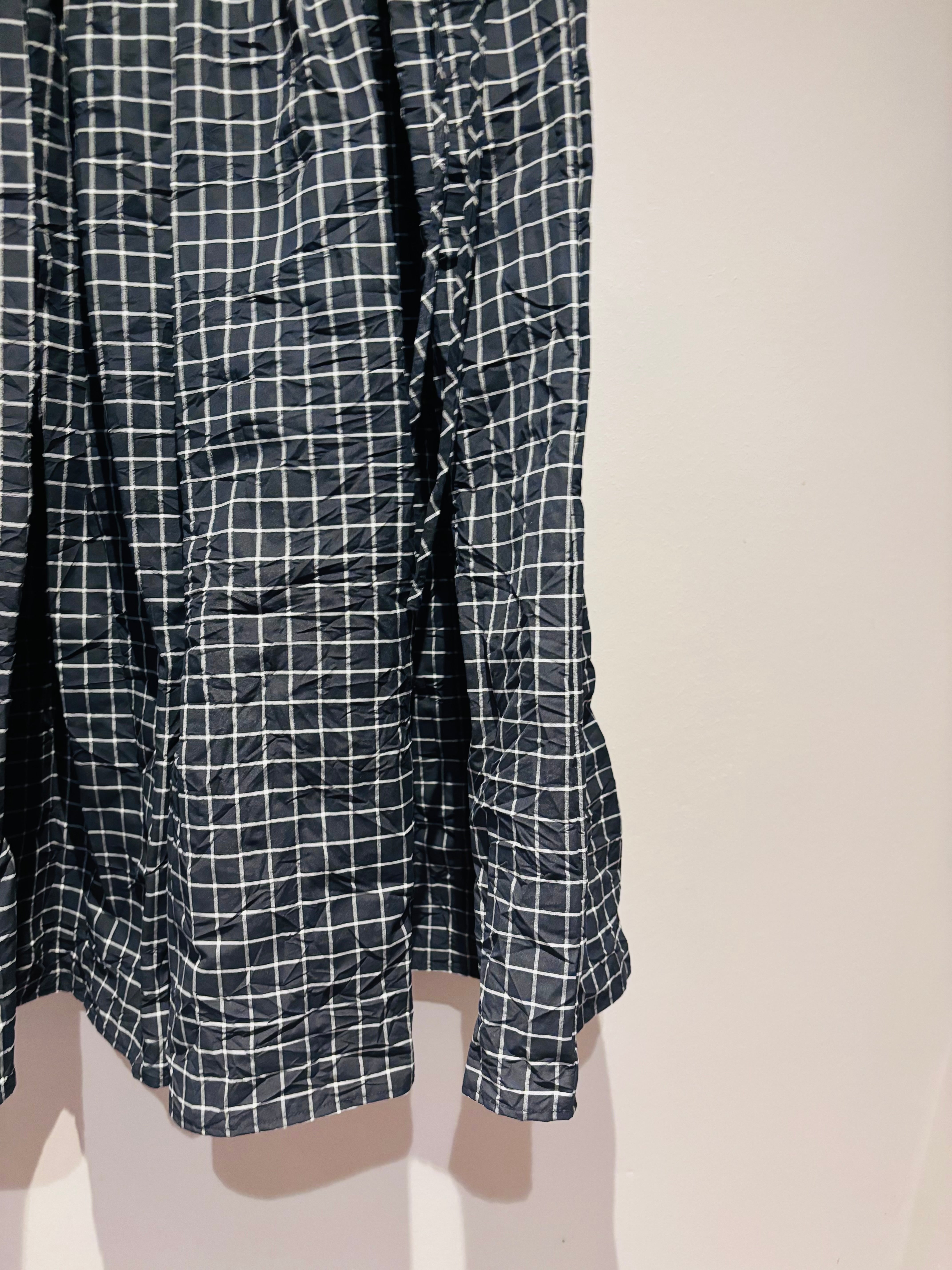 ApuntoB Skirt in Vintage Black and Ecru Check - SKULPT Dublin