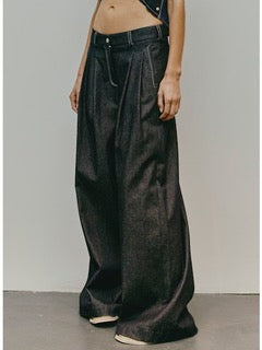 Jejia Wide Leg Trousers in Denim - SKULPT Dublin