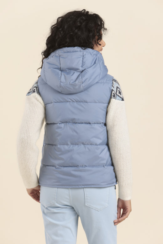 Mat de Misaine Sleeveless Jacket in Blue Denim - SKULPT Dublin