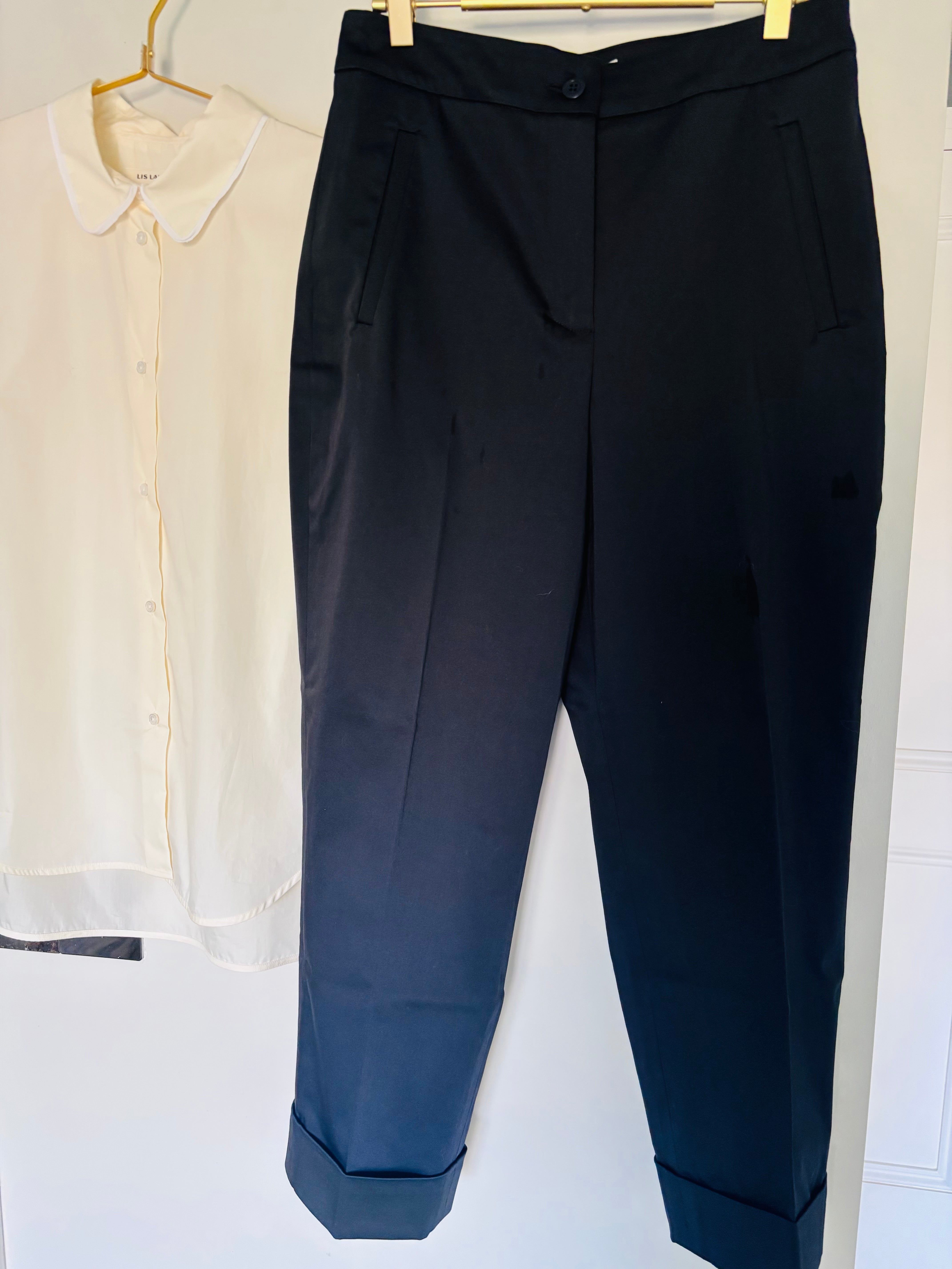 Tot-Hom French Cut Trousers in Deep Navy - SKULPT Dublin