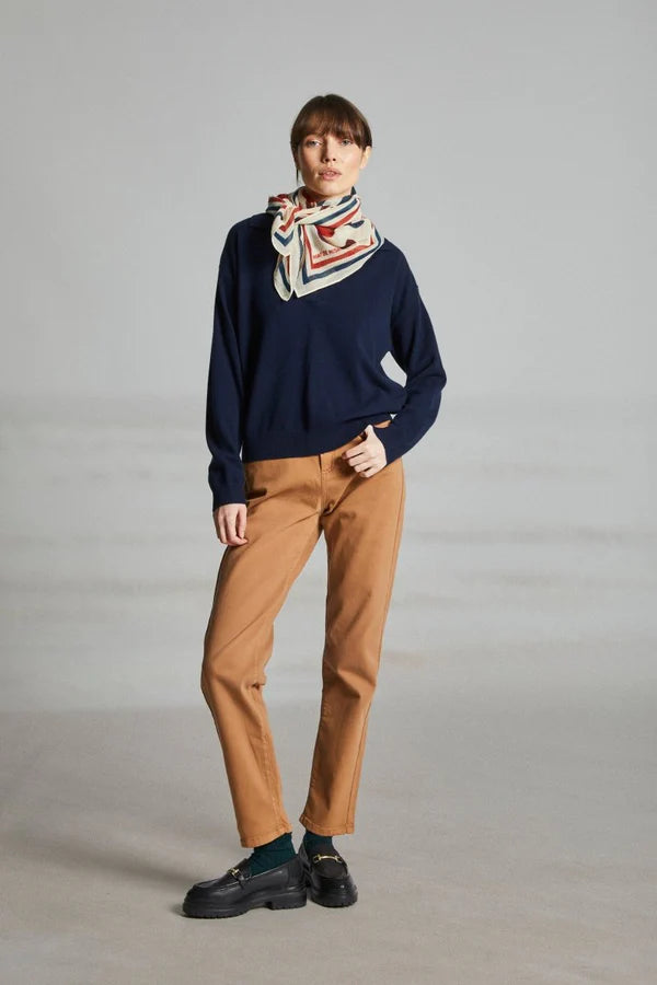 Mat de Misaine V Neck Jumper Navy