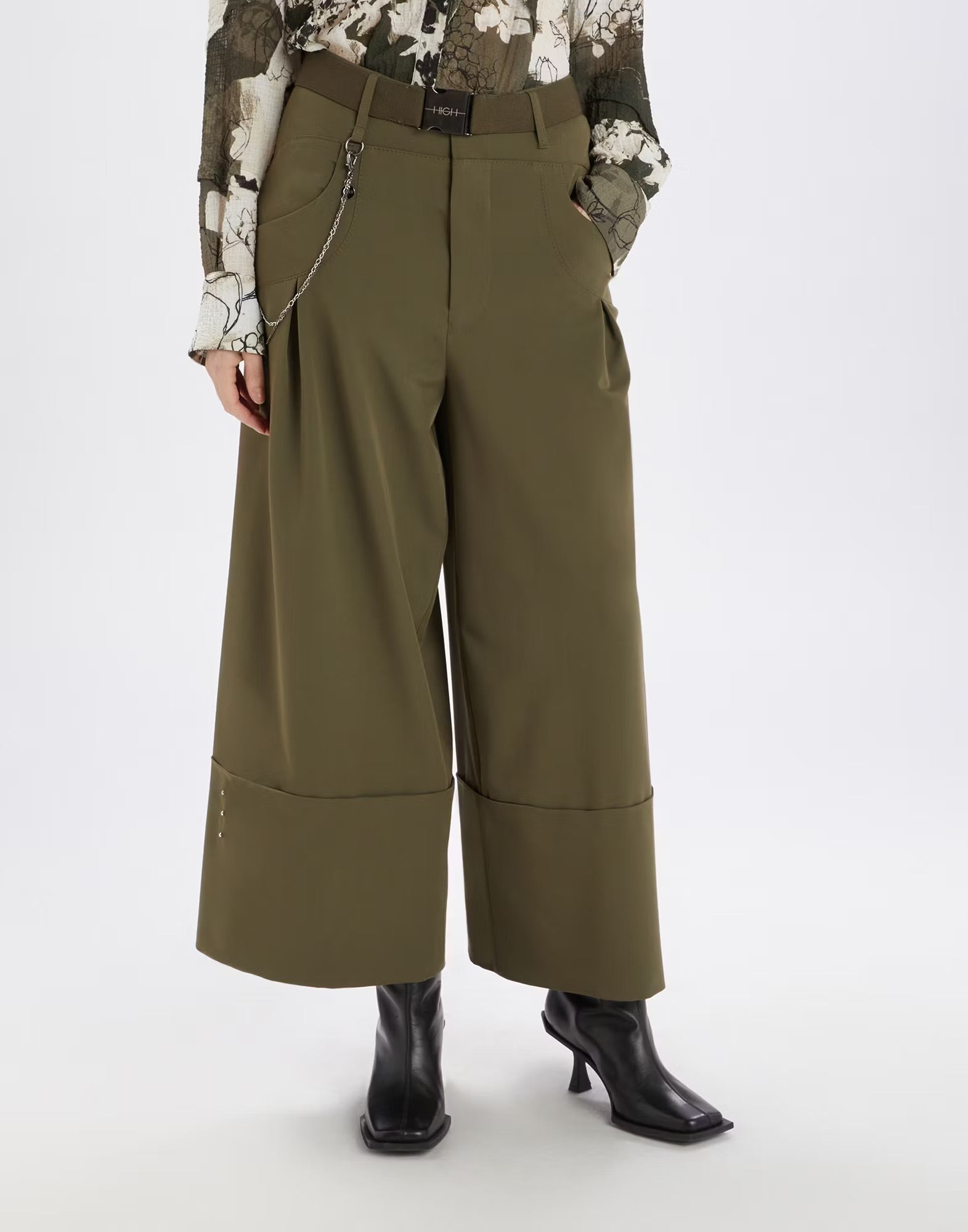 HIGH Everyday Gillie Trousers in Dark Olive - SKULPT Dublin