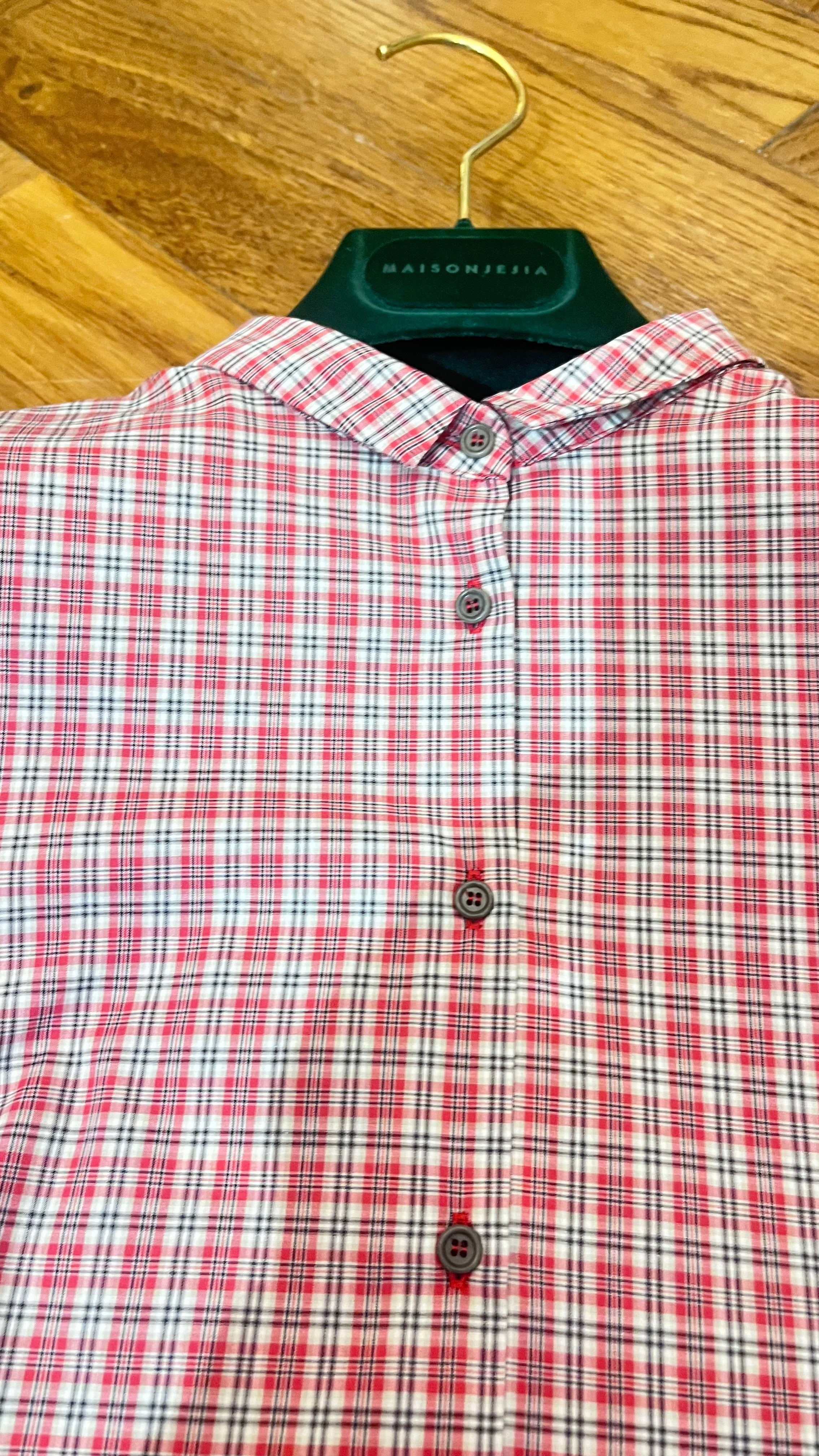Apuntob Long Sleeve Shirt in Red Tartan - SKULPT Dublin