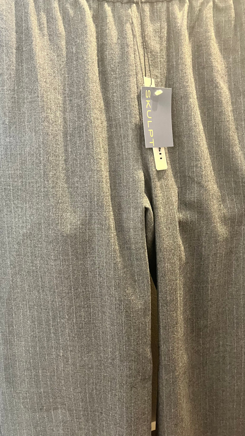 Lis Lareida Luke Trousers in Grey Pin Stripe - SKULPT Dublin