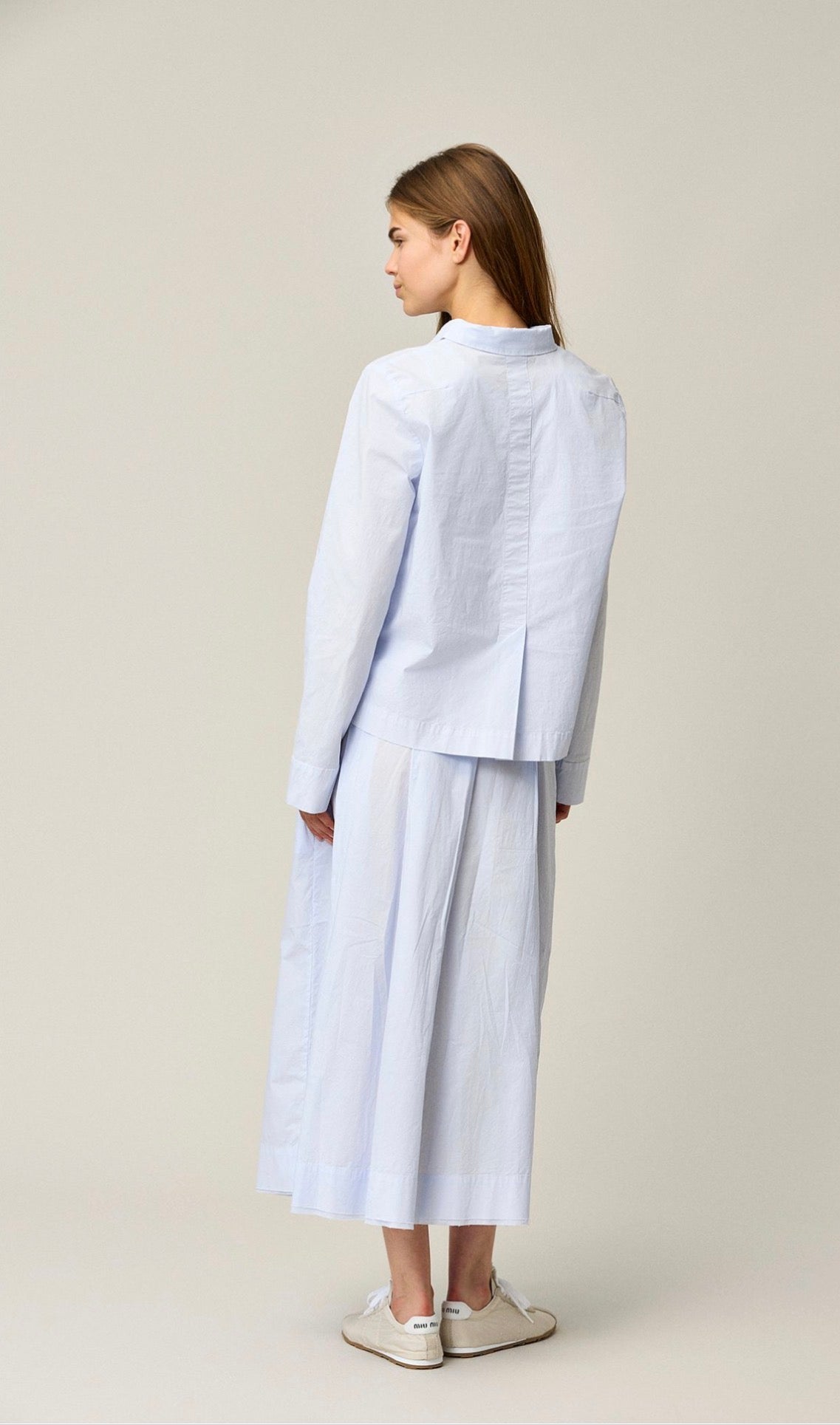 Kristensen du Nord Stretch Jacket Collar Shirt in Sky Blue - SKULPT Dublin