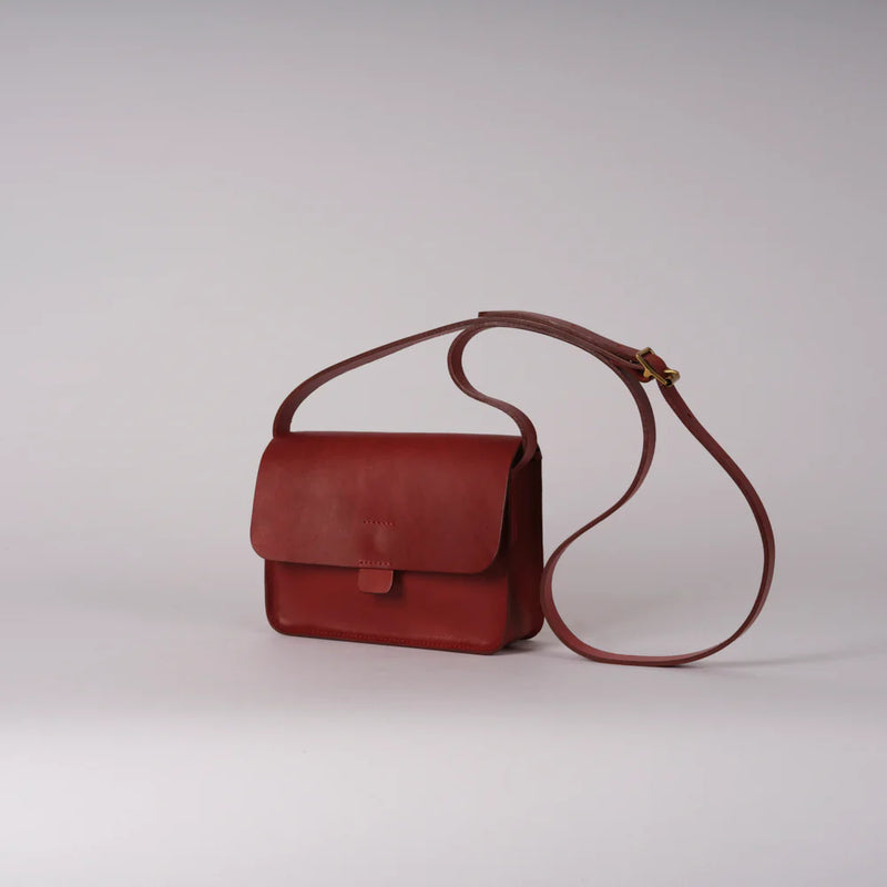 Kate Sheridan Crossbody Tab Handbag in Redcurrant - SKULPT Dublin