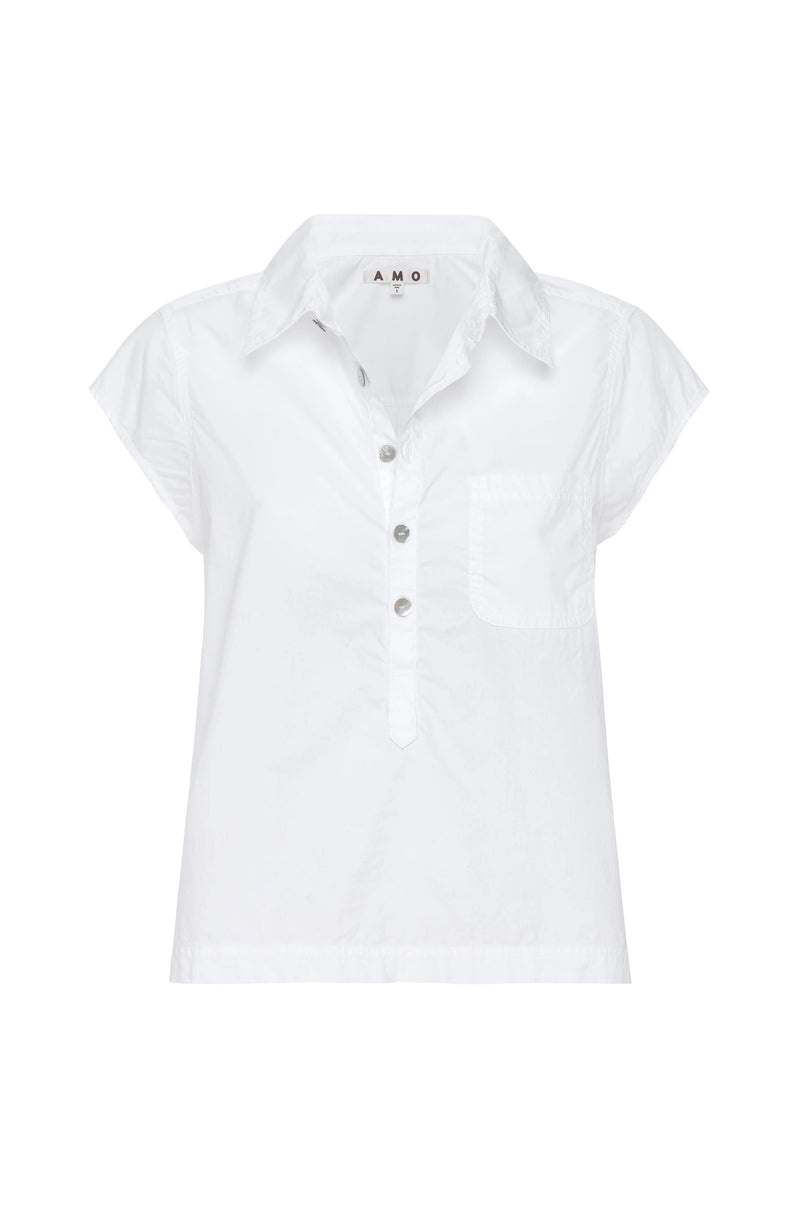 AMO Denim Jacquiline Shirt in White - SKULPT Dublin