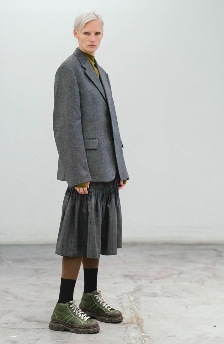 Sofie D'Hoore Wool Skirt in Prince of wales check - SKULPT Dublin