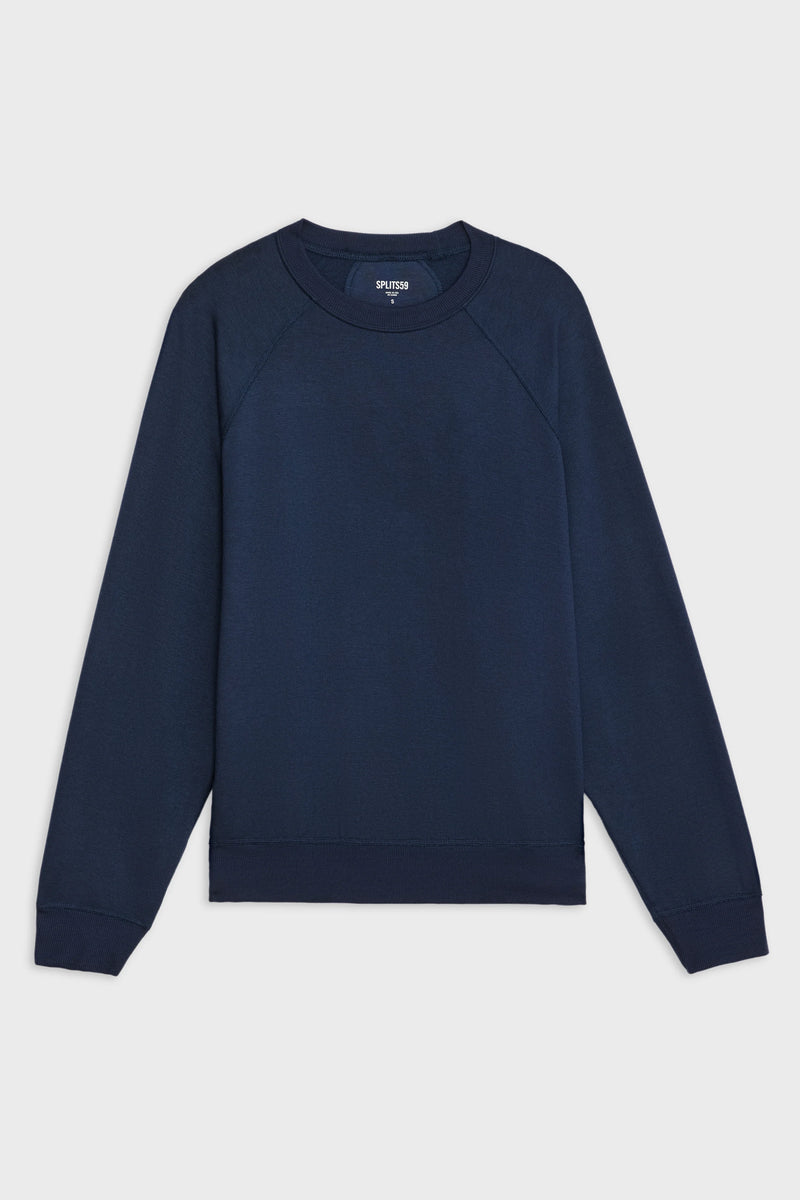 Splits59 Andie Long Sleeve Sweater in Navy - SKULPT Dublin