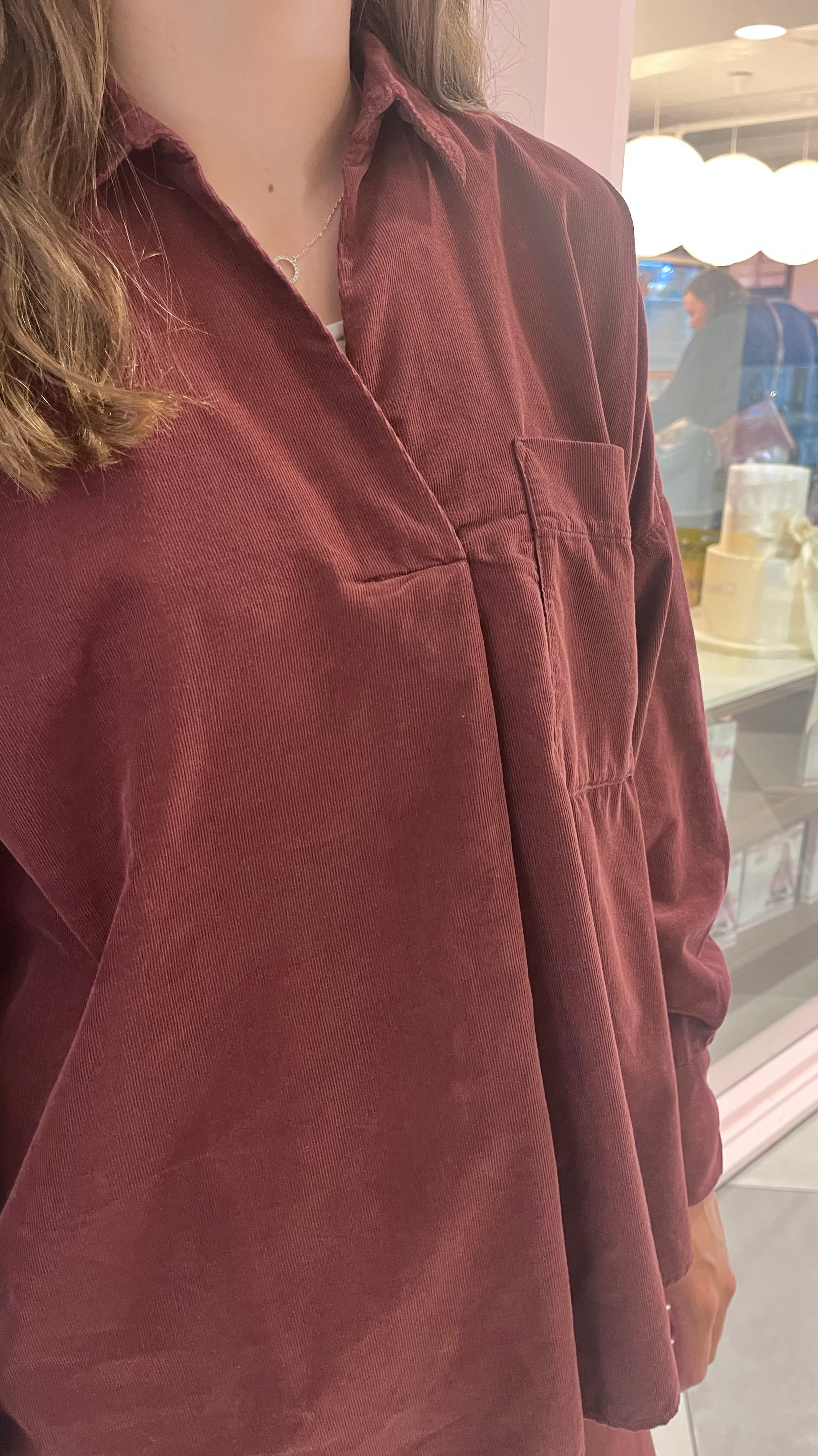 Mat de Misaine Cord Shirt in Mulberry - SKULPT Dublin